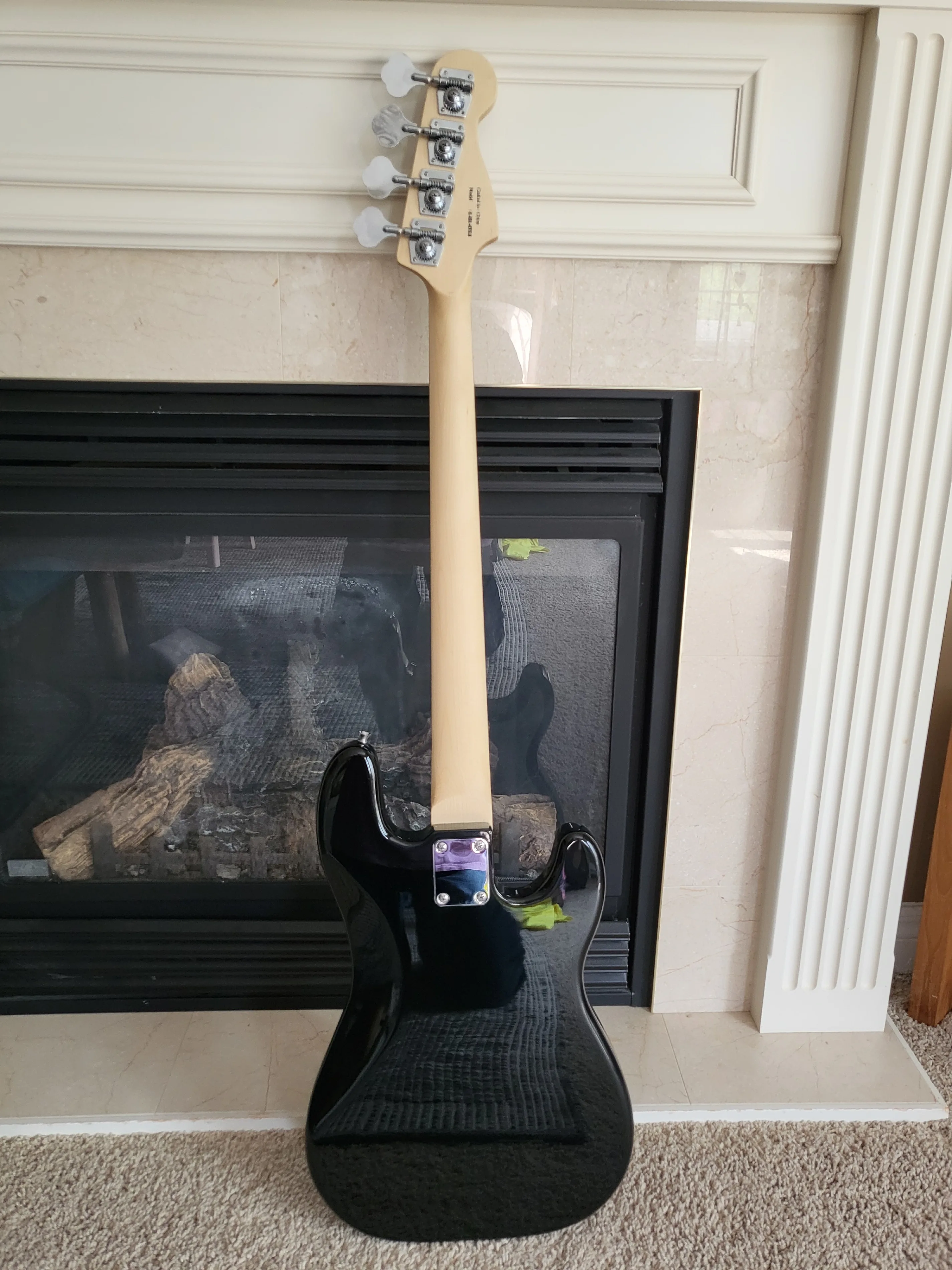 Left-Handed Precision Style Bass Guitar – Brand New – Black image indicator(5)