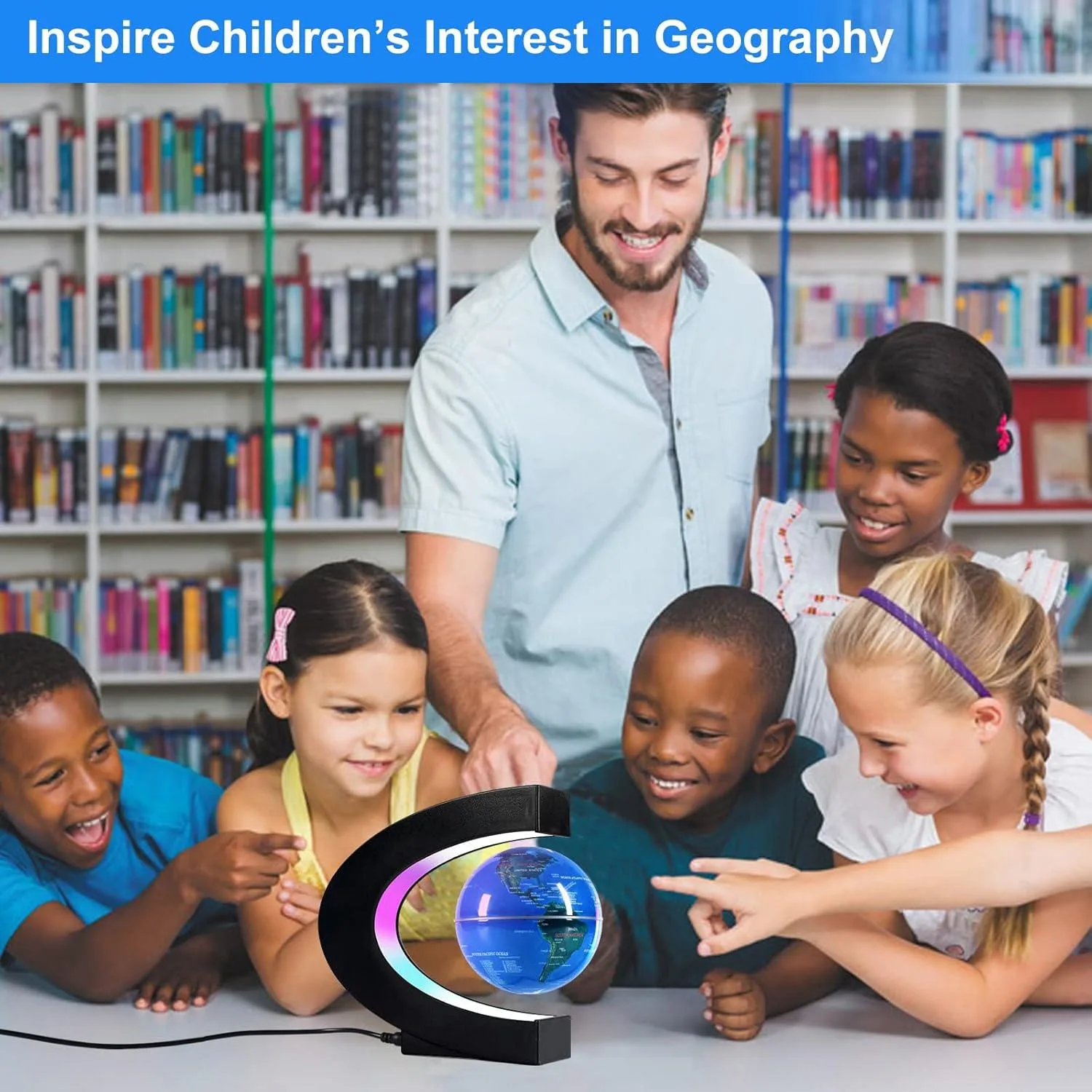 Magnetic Levitation Floating Globe image indicator(3)