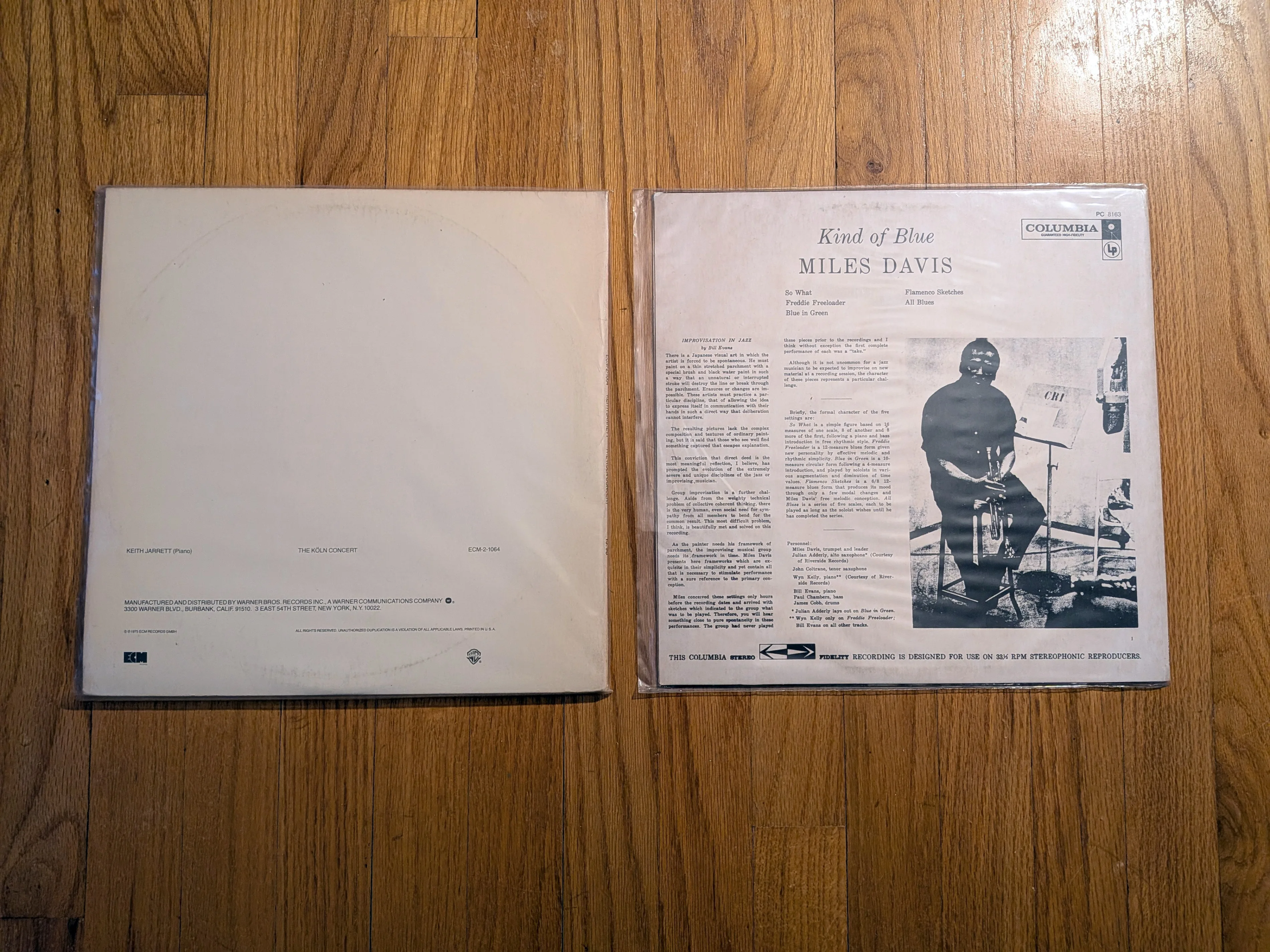 Keith Jarrett Köln Concert & Miles Davis Kind of Blue LP records image indicator(4)