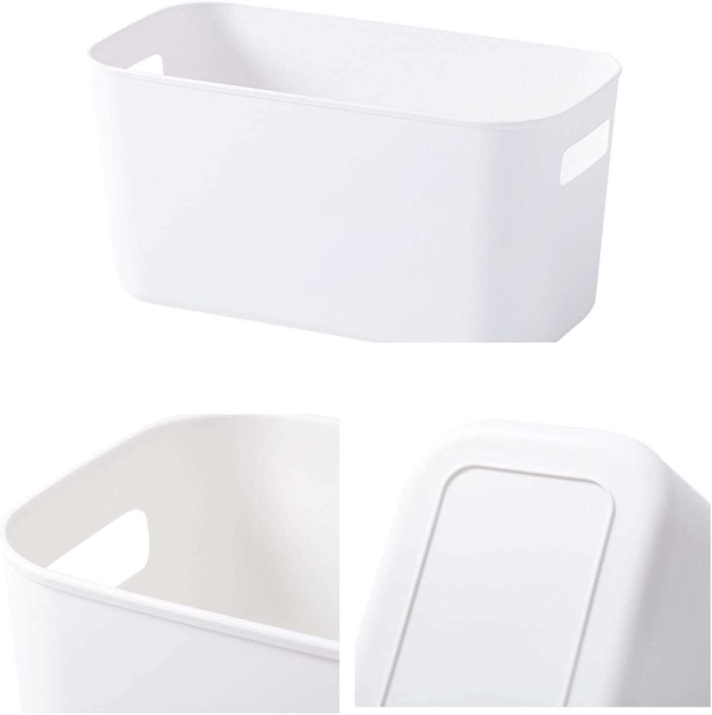 6-Pack White Plastic Storage Bins with Handles - photo 5