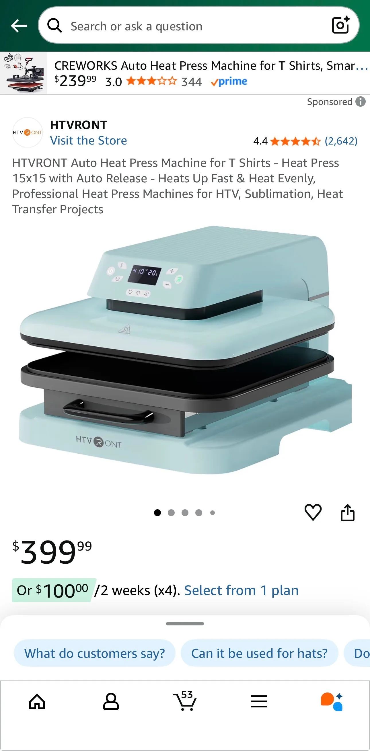 Auto Heat Press Machine 15x15 Smart T Shirt Vinyl Press Machine thumbnail