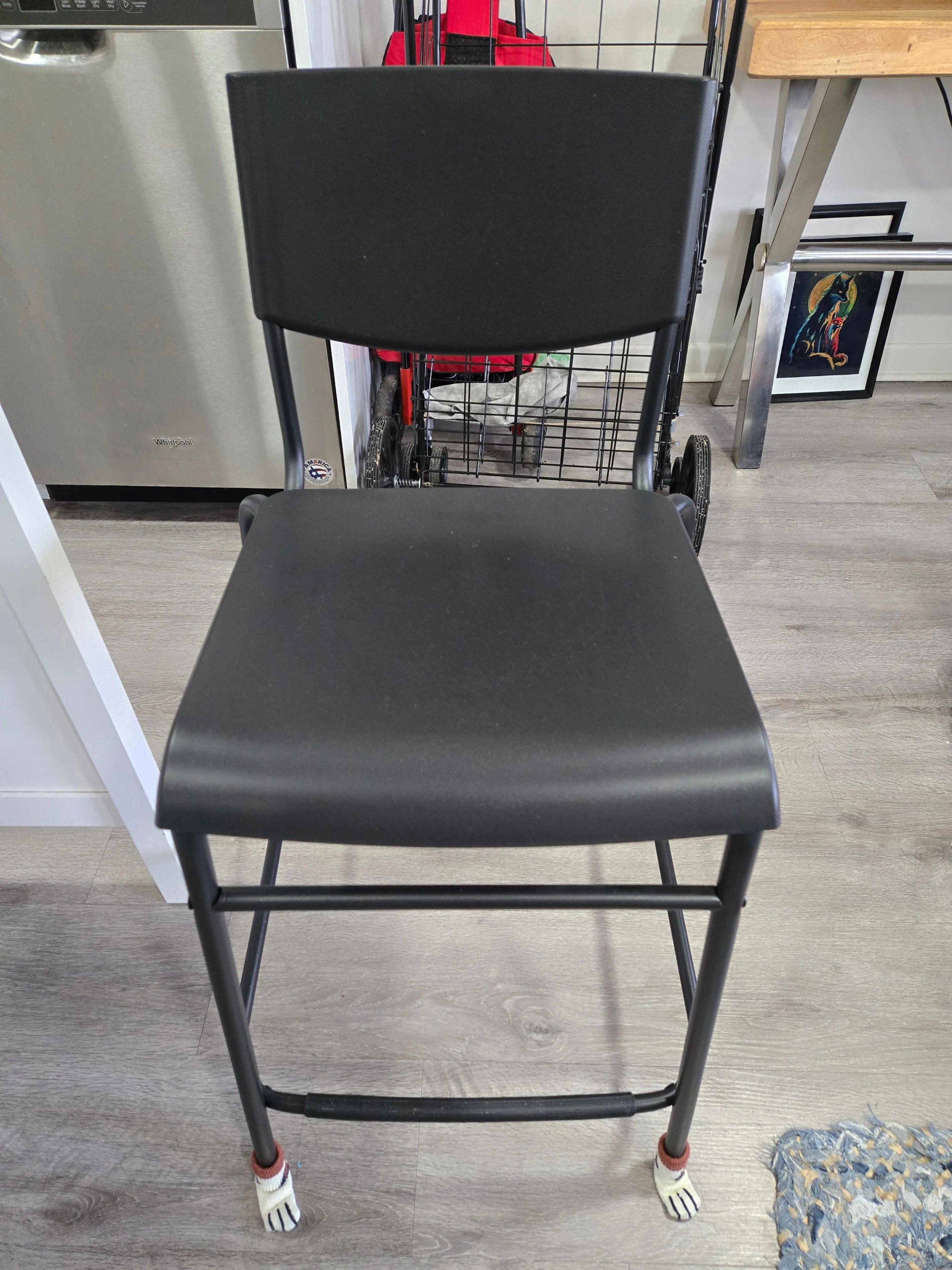 Black IKEA STIG Bar Stools– Counter Height with Backrest image indicator(2)