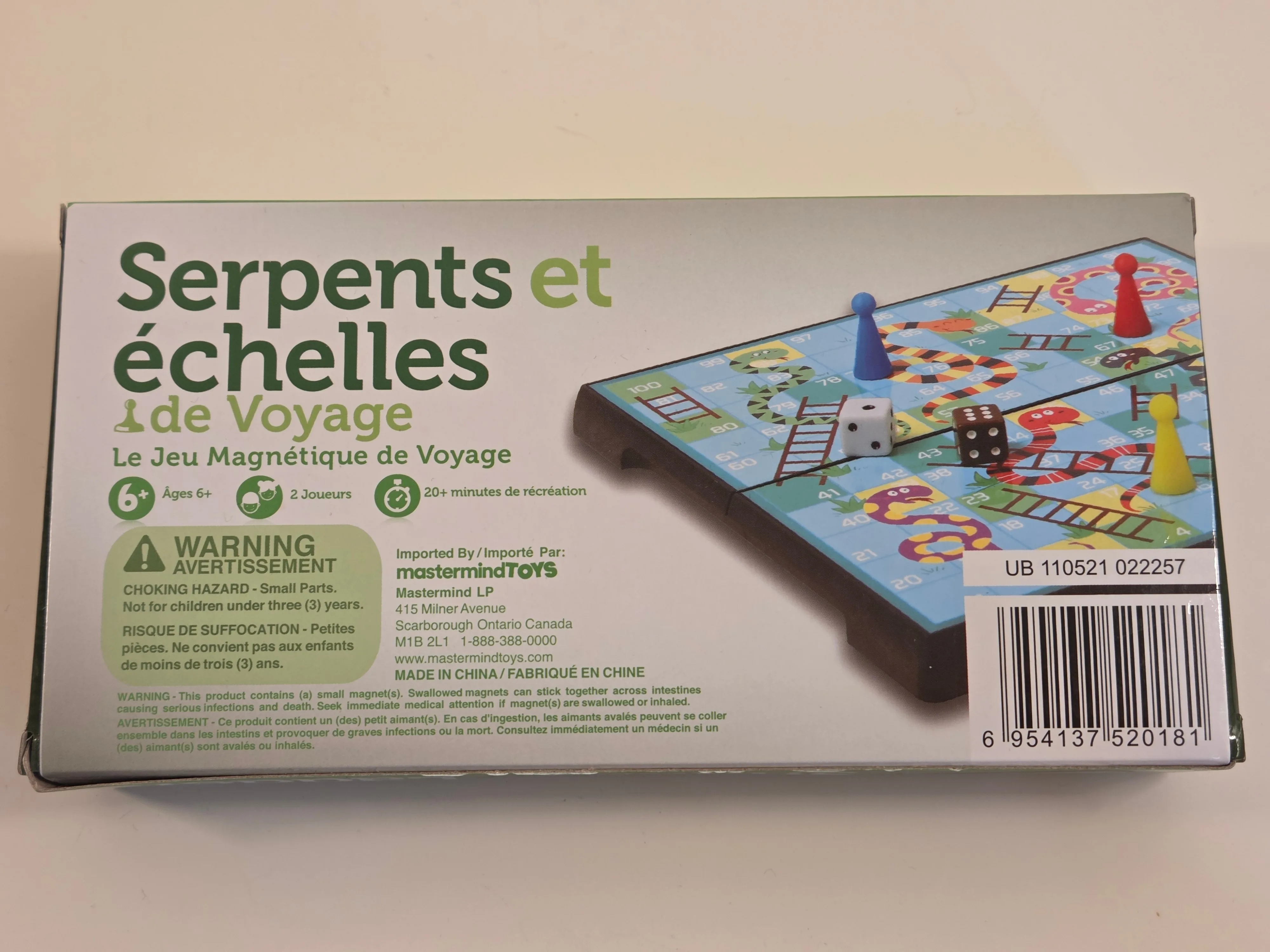 Travel Snakes & Ladders – Magnetic Game, NEW, 6+ image indicator(2)