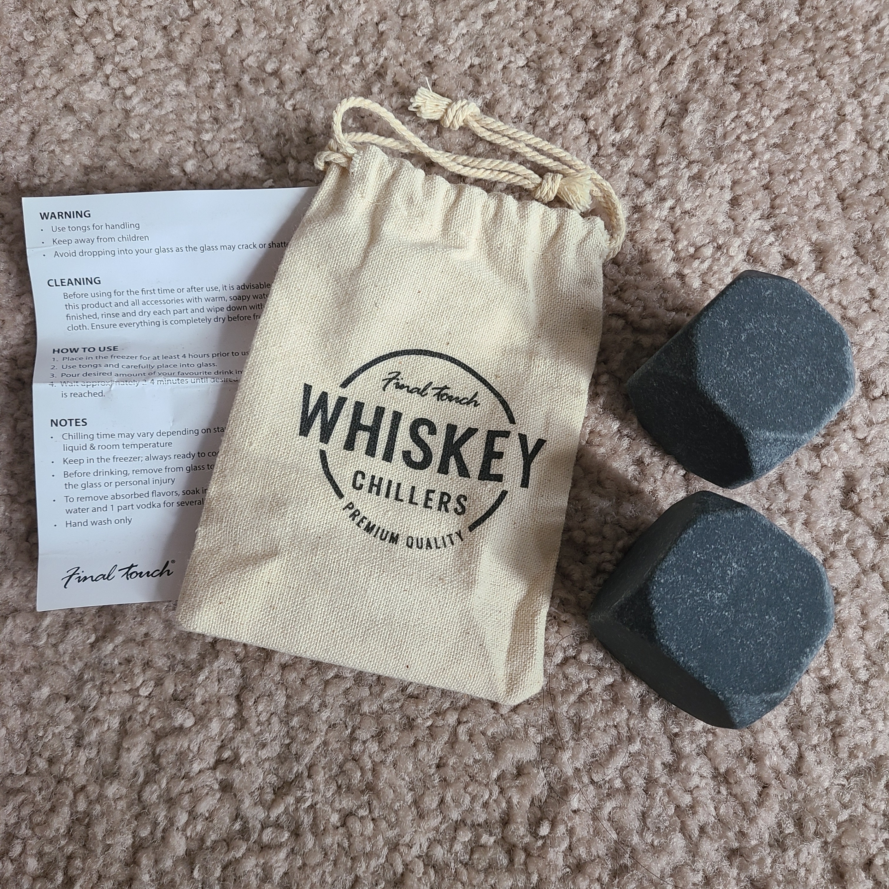 Final Touch Sculpted Whiskey Chilling Stones - Set of 2 - photo 3