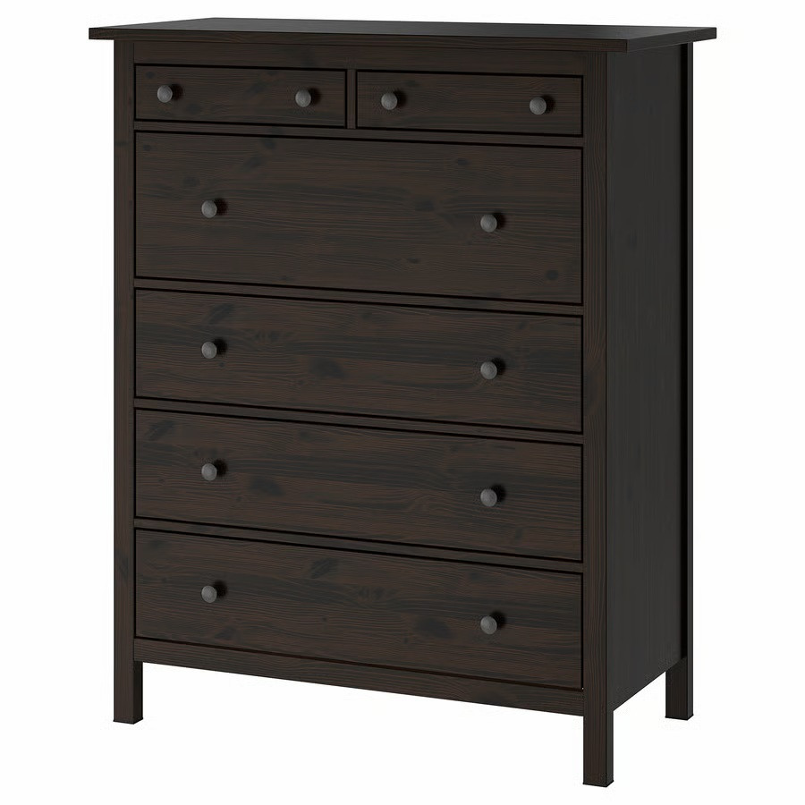 IKEA Hemnes Chest of 6 Drawers - Dark Brown