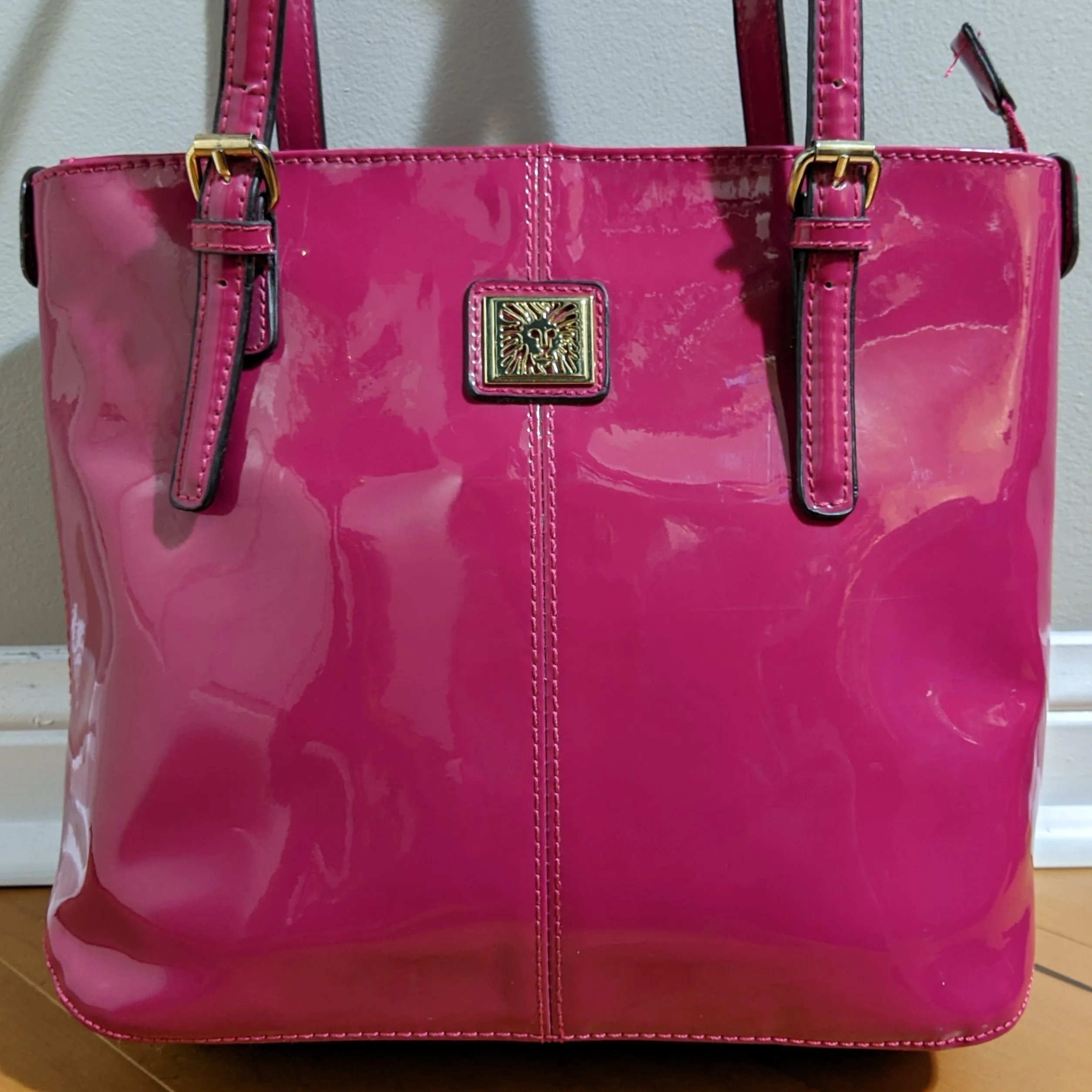 Anne Klein Plum Patent Leather Purse image indicator(3)