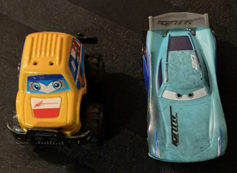 Toy Cars Yellow and Blue (not die cast)