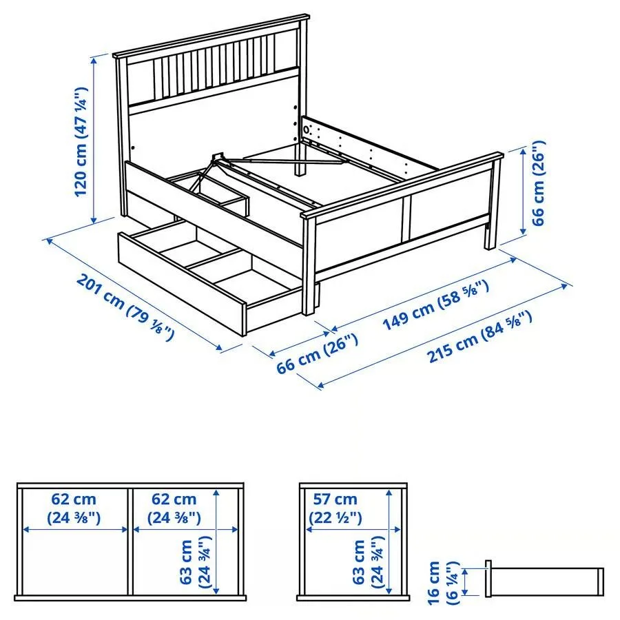 IKEA HEMNES Bed Frame image indicator(3)