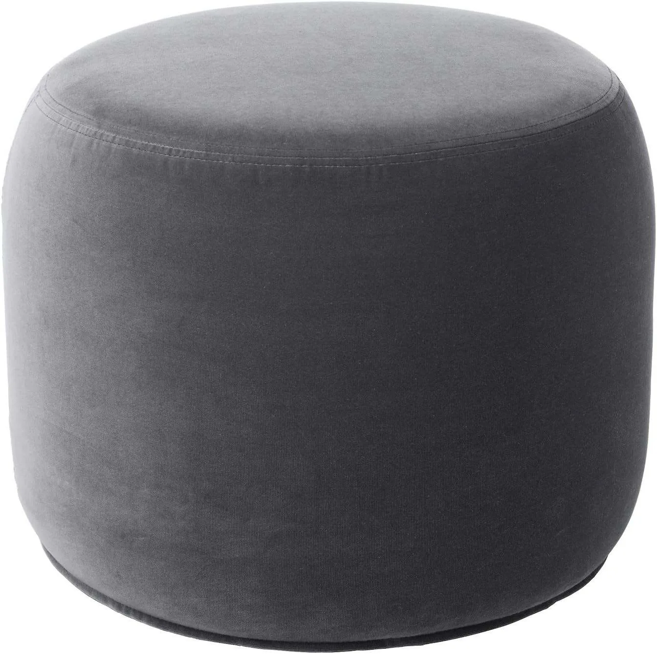 Pouffe/Ottoman in Grey Velvet thumbnail