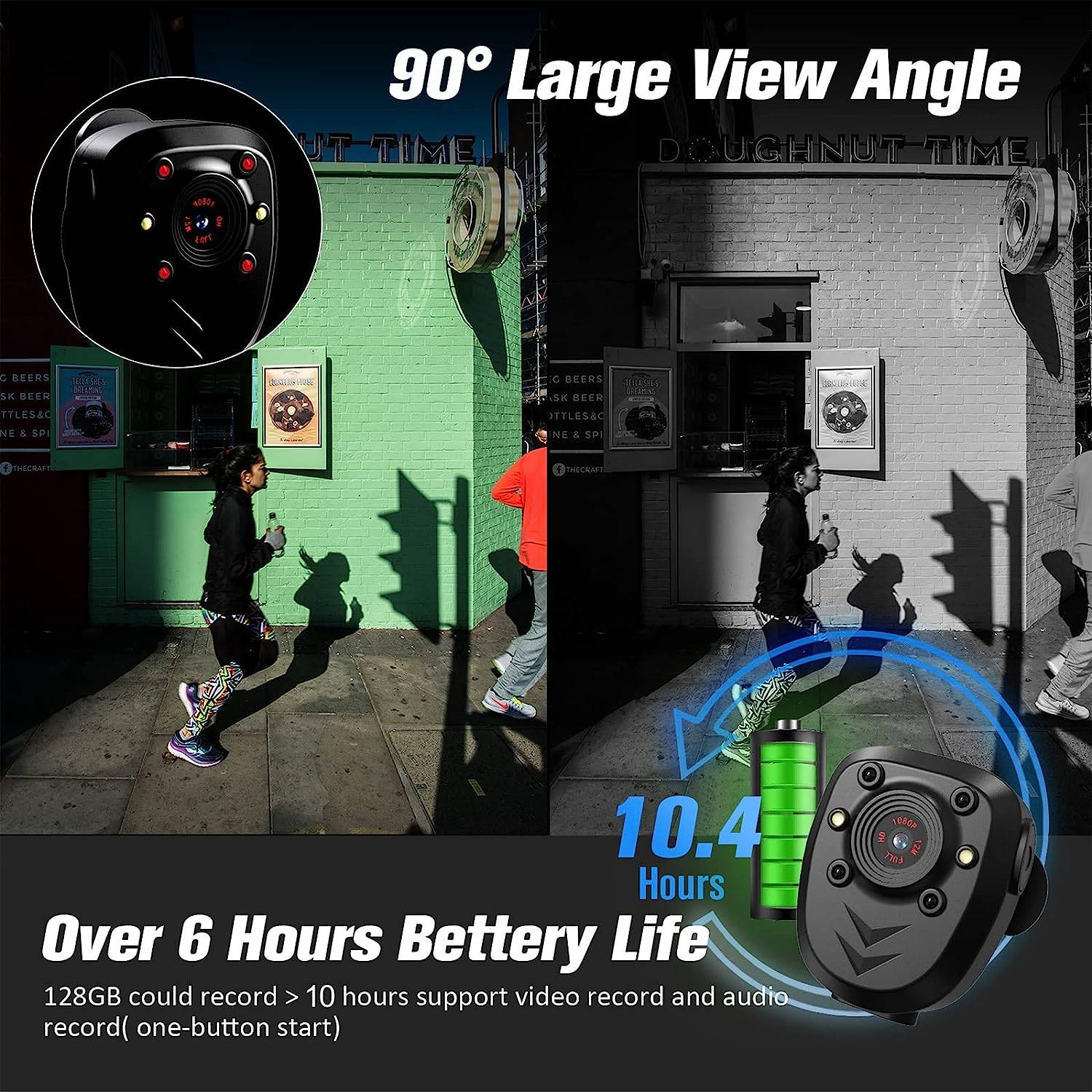 Mini Body Camera 1080P with 128GB SD Card - photo 3