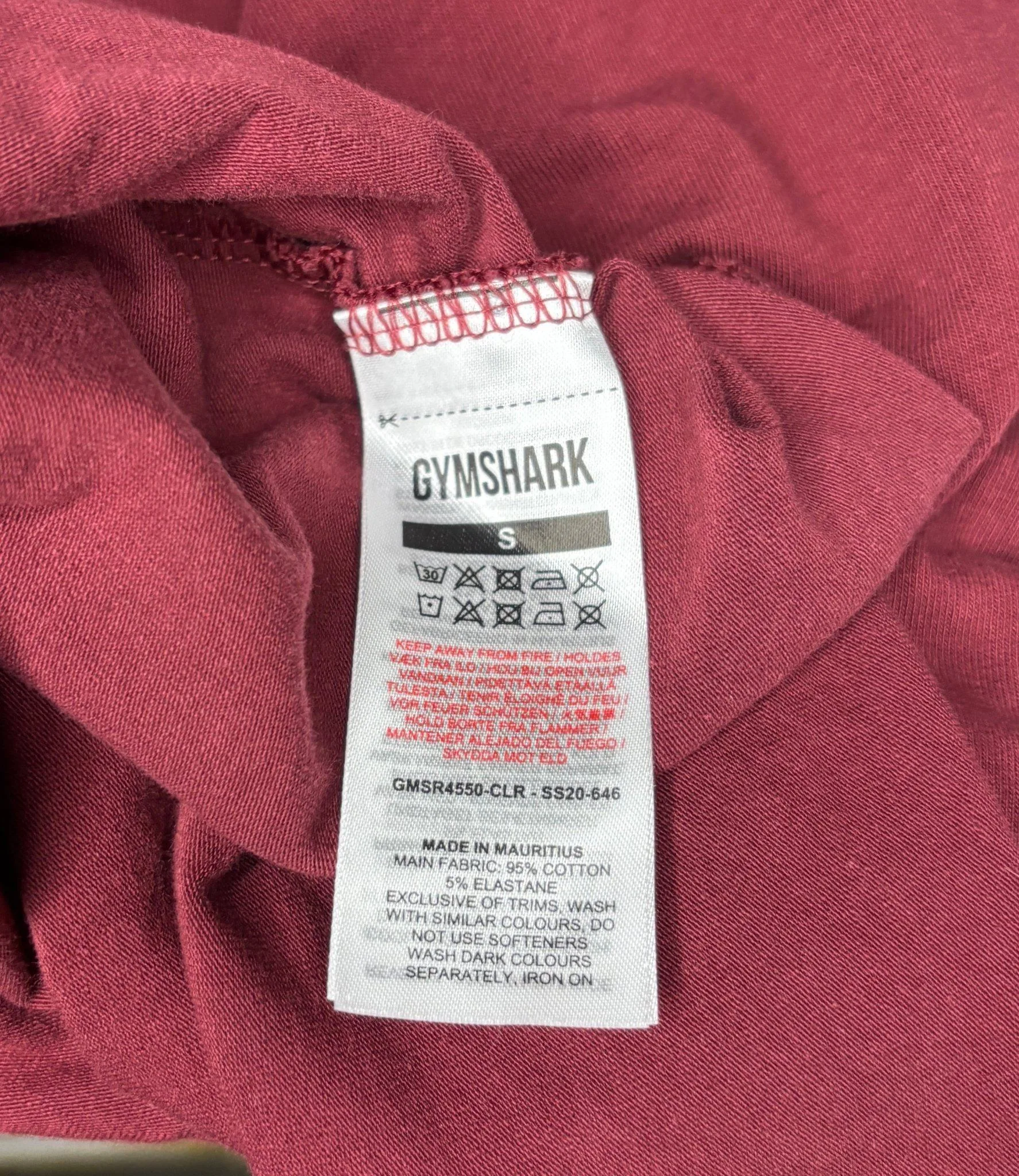 Maroon Gymshark Tank Top Muscle Shirt Adult Small image indicator(5)