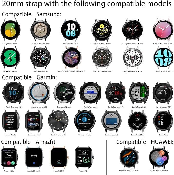 Black Silicone Universal Watch Band, 20mm - photo 2
