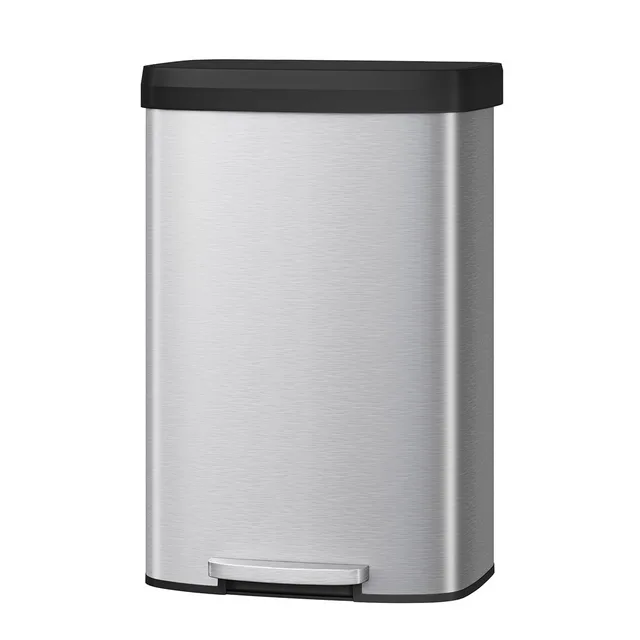 New Large Stainless Steel Trash Can w/ Lid (21 Gallons)
