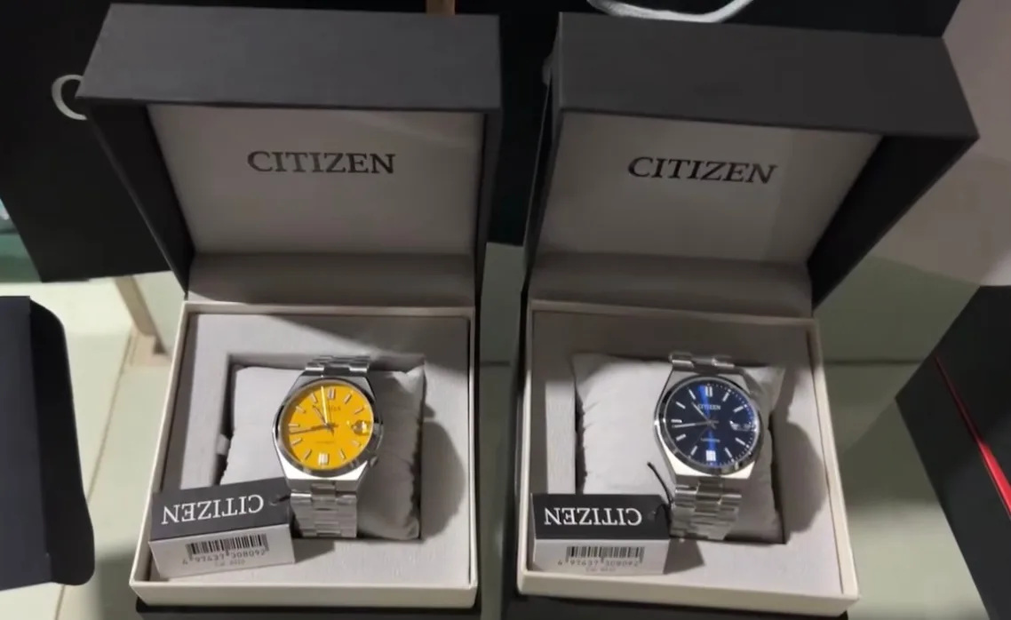 Citizen Automatic Watch - Yellow & Blue Dial