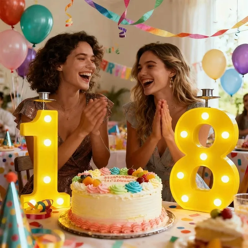 Luxurious LED Letter Lights with Glowing Numbers image indicator(4)