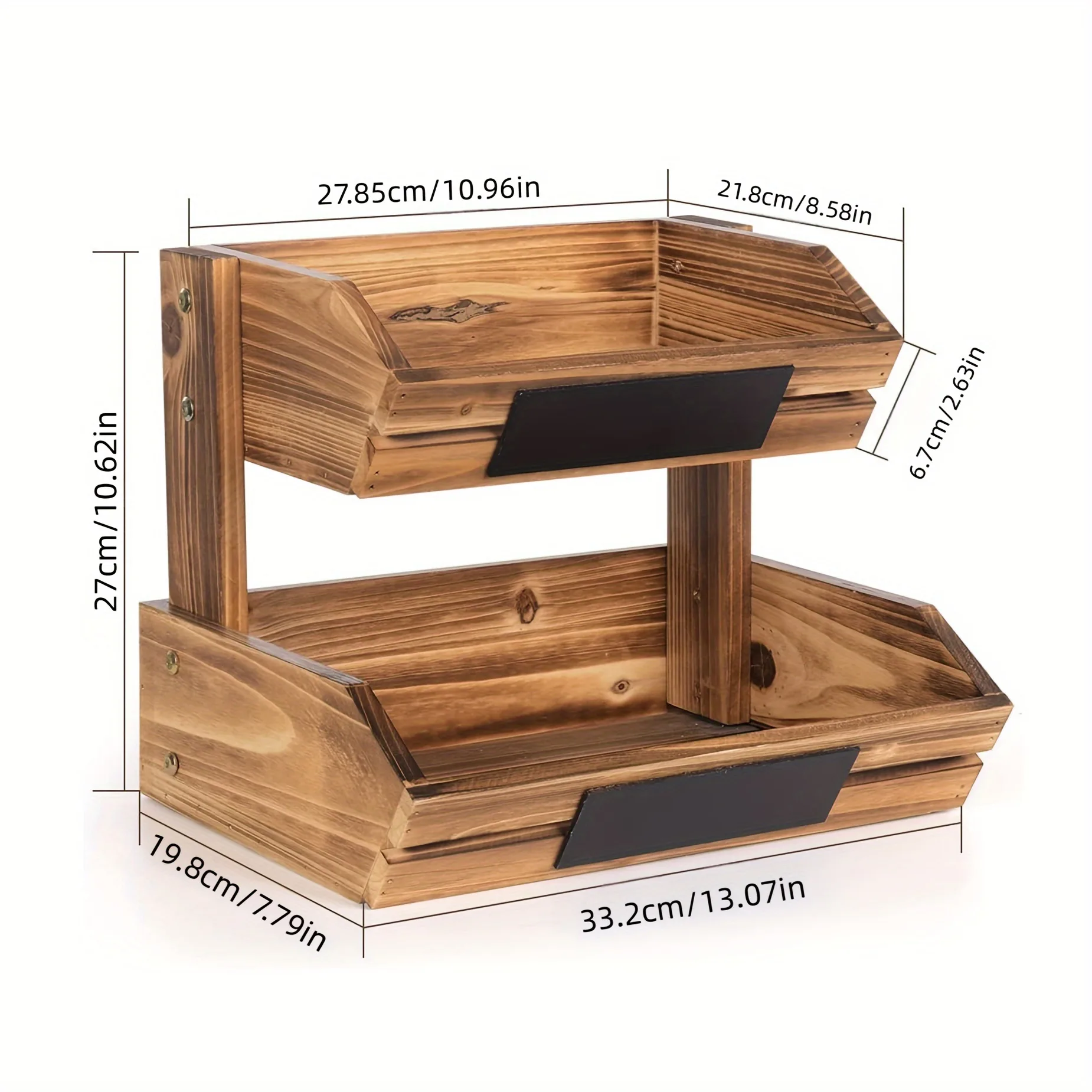 2-Tier Basket Organizer - Great for Snacks, Produce, or Pantry image indicator(2)