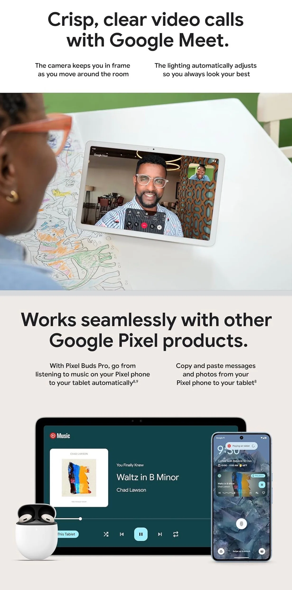 Google Pixel Tablet 11' Screen,128GB Storage,7000mAh Battery NEW image indicator(5)