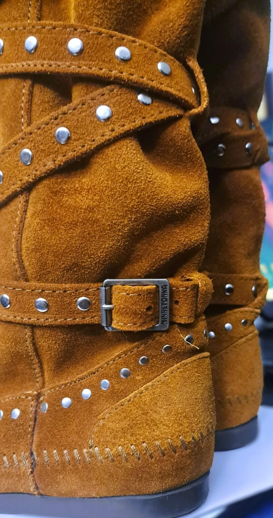 Genuine Thick Soft Leather Boots w/ Reversible Straps Looks New image indicator(3)