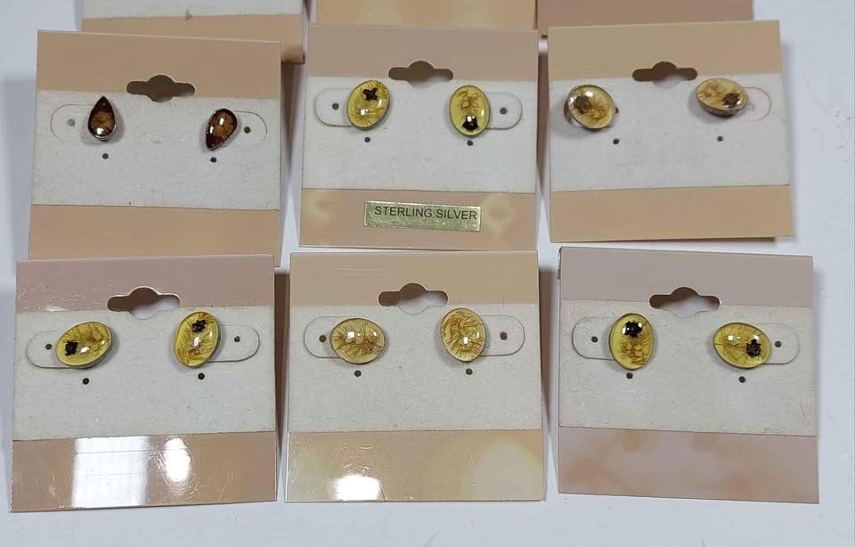 925 Sterling Silver Floral Earrings Studs - photo 4