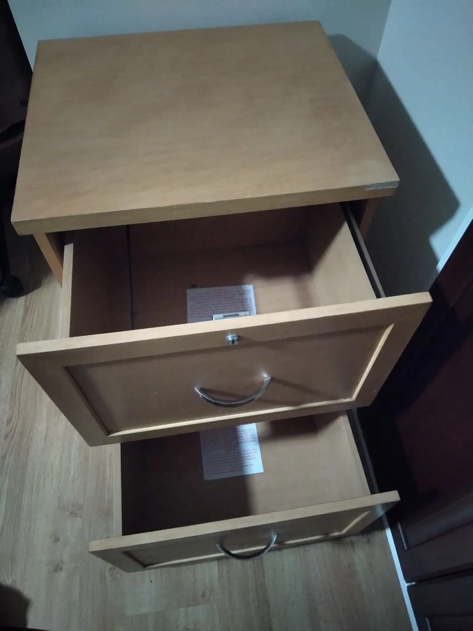 Light Brown Two-Drawer Filing Cabinet image indicator(6)