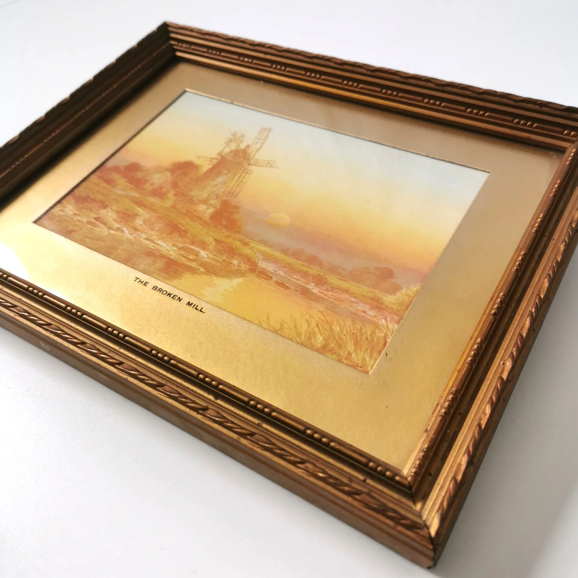 VINTAGE Normill Print "The Broken Mill" #4134 Made in England Mi image indicator(4)