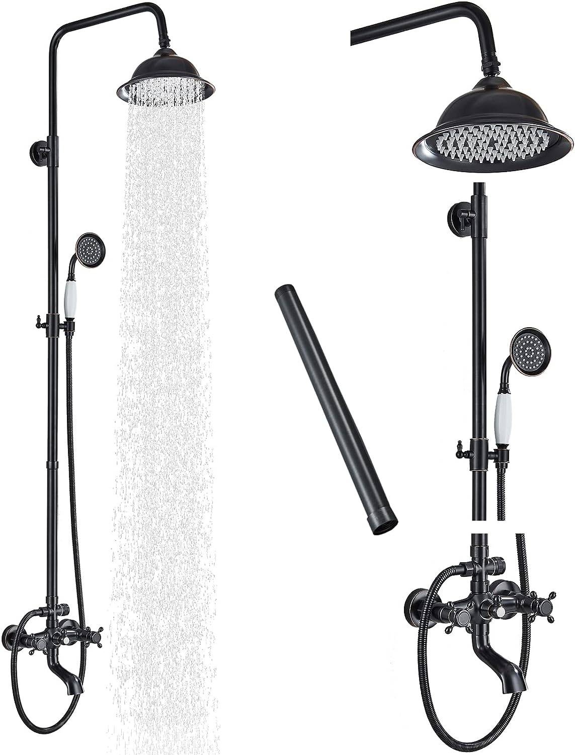 Rain Shower Head Set with Handheld Spray