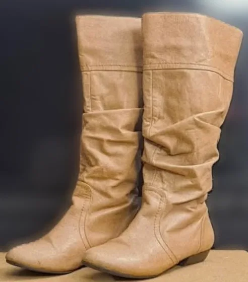 Steve Madden Genuine Leather Slouchy Knee-high Boots