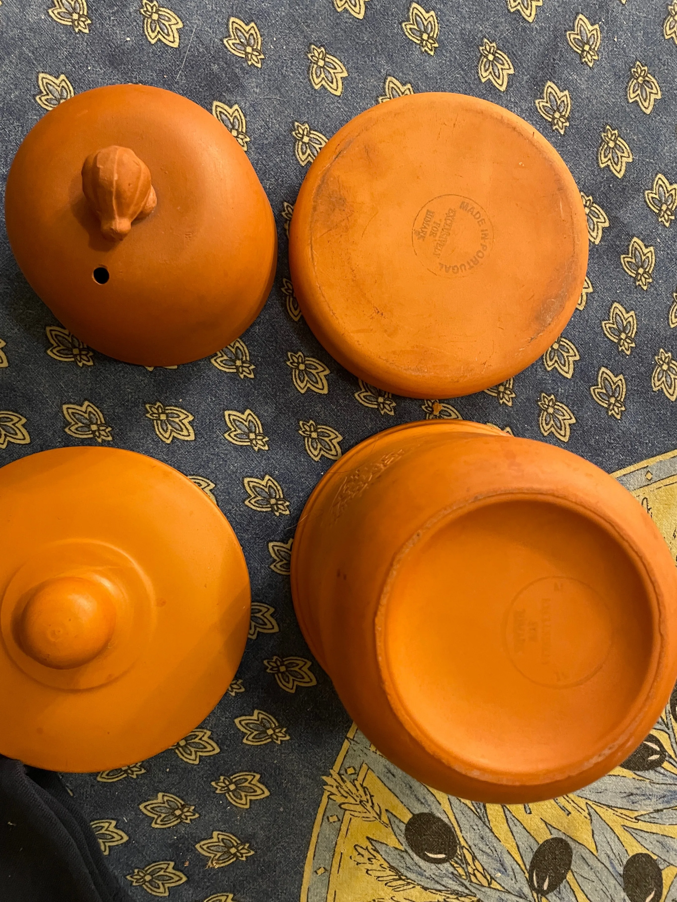 Vintage Himark terra cotta garlic keeper and baker set 🥕 image indicator(4)