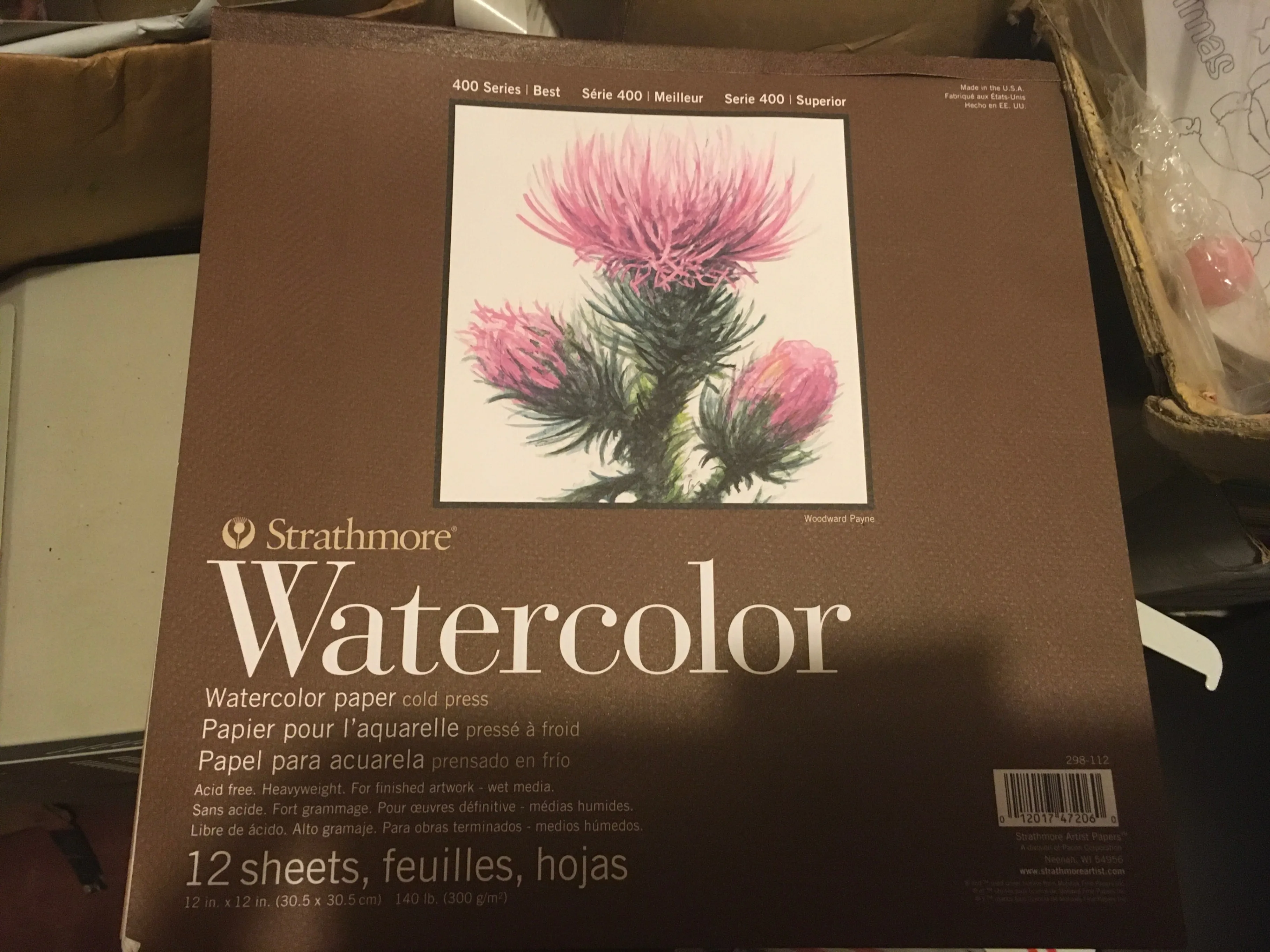 Strathmore 400 Series Watercolor Paper Pad 12"x12"