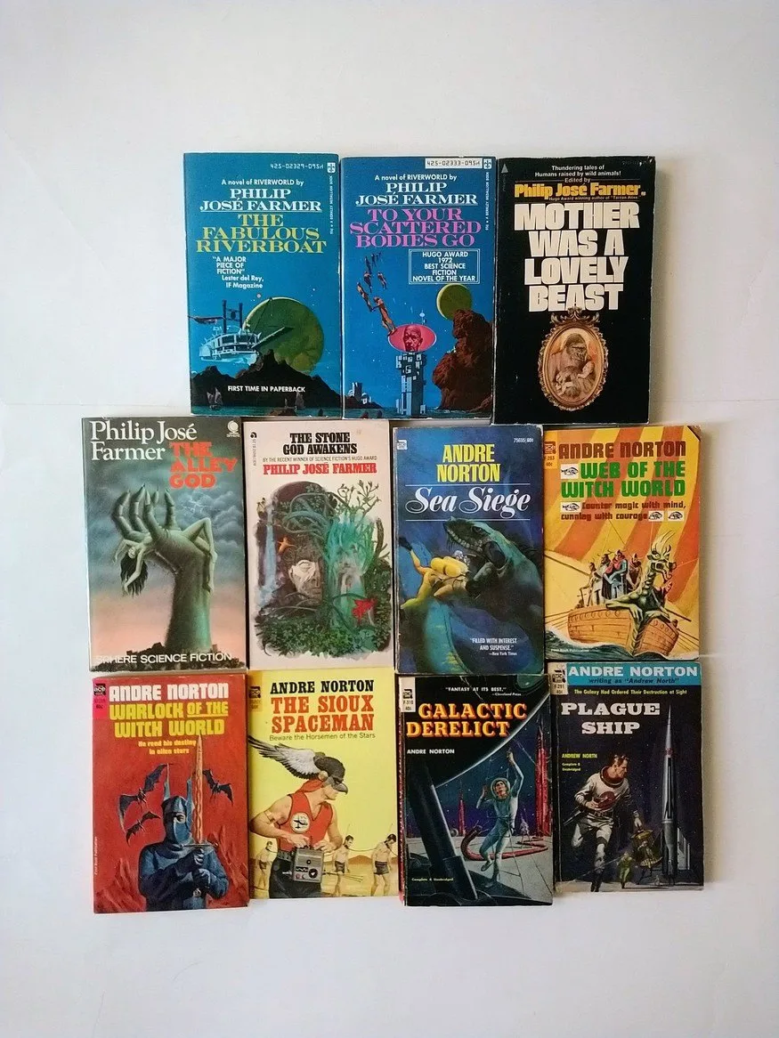 vintage Philip Jose Farmer / Andre Norton pocketbooks!
