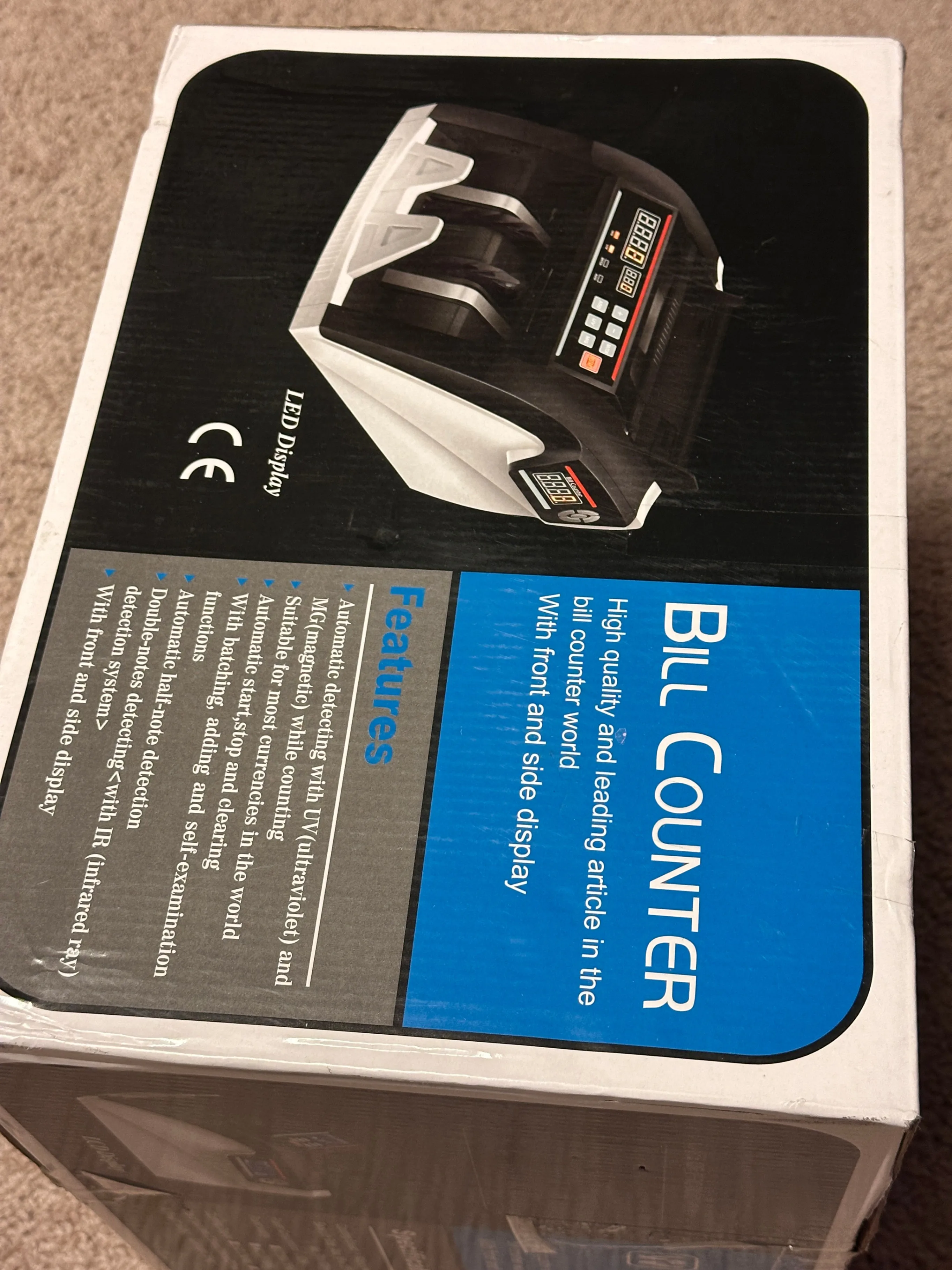 Bill Cash Counter Counterfeit UV MG Detection