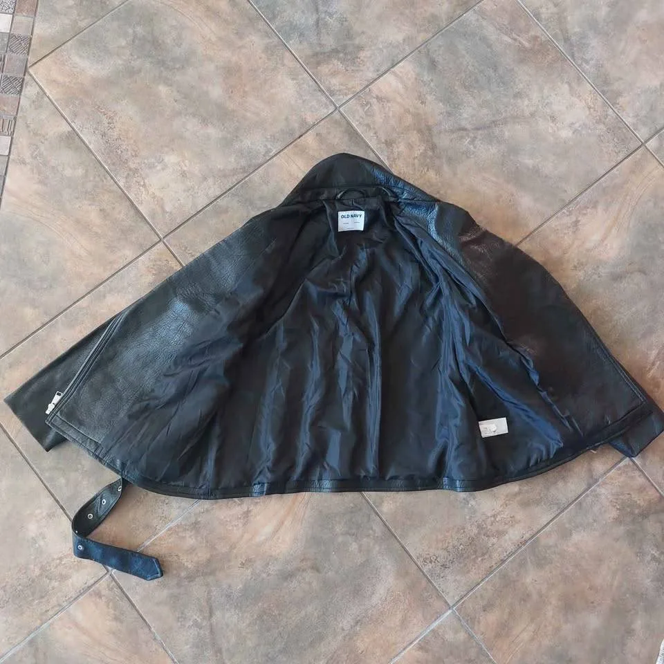 Old Navy Women's Faux Leather Moto Jacket Size L Petite image indicator(4)