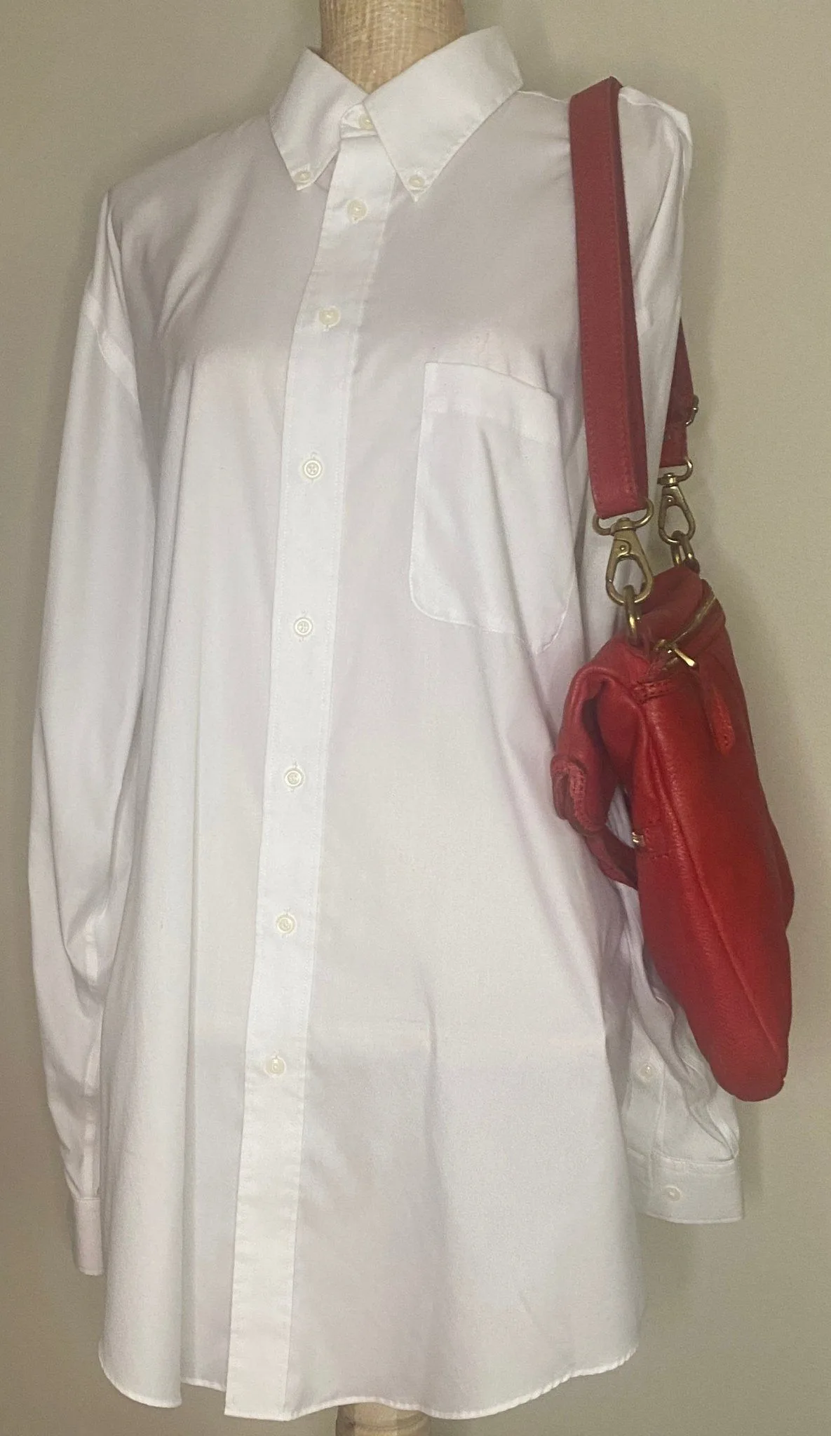 Fossil Erin Crossbody Convertible Red Leather Purse image indicator(3)