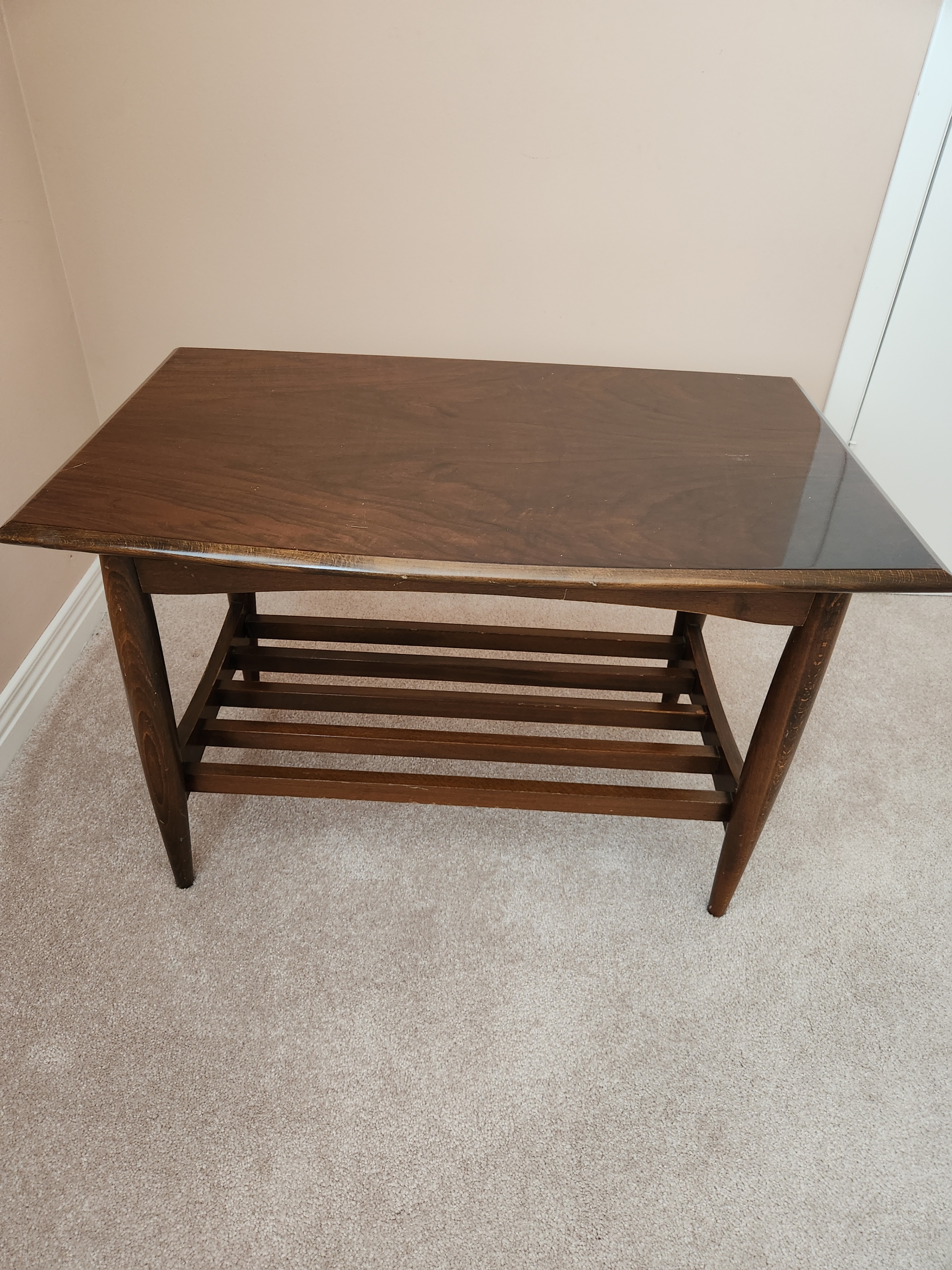 Vintage Wood Coffee Table and End Table - photo 4