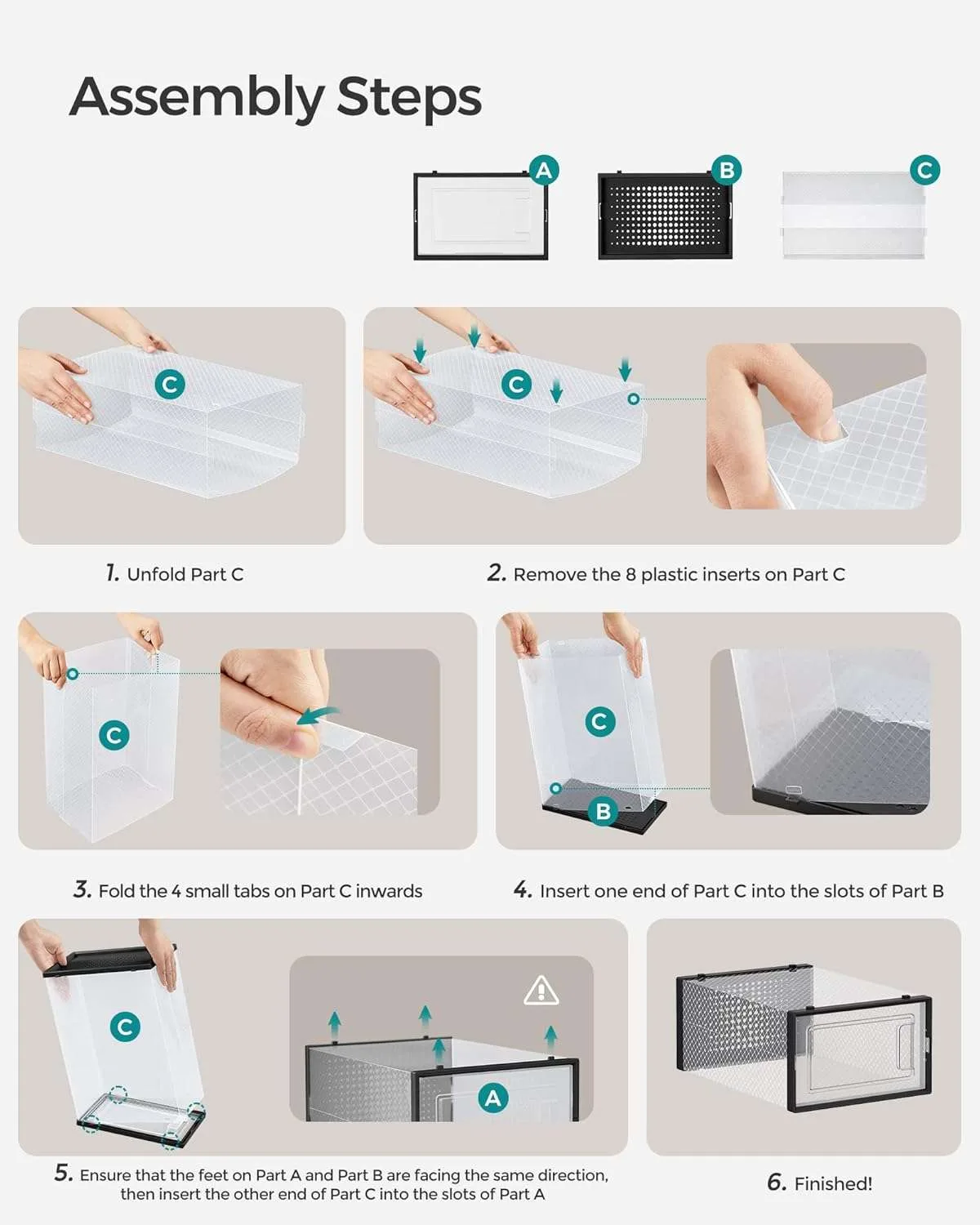 Stackable Clear Shoe Boxes – Pack of 12 image indicator(6)