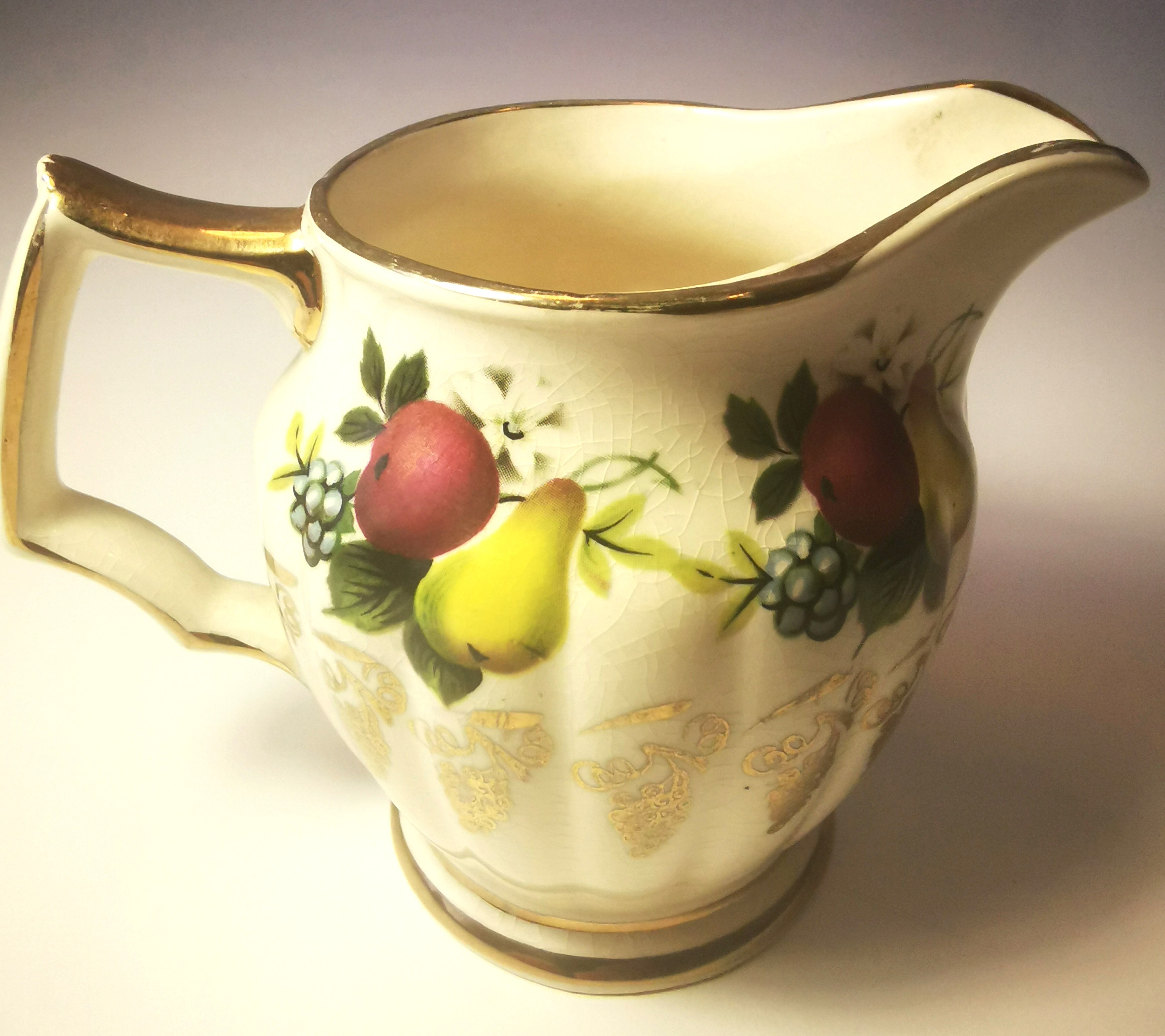 Creamer Sugar Bowl Set Fruit Sadler Engand Limited Edition 3426 - photo 3