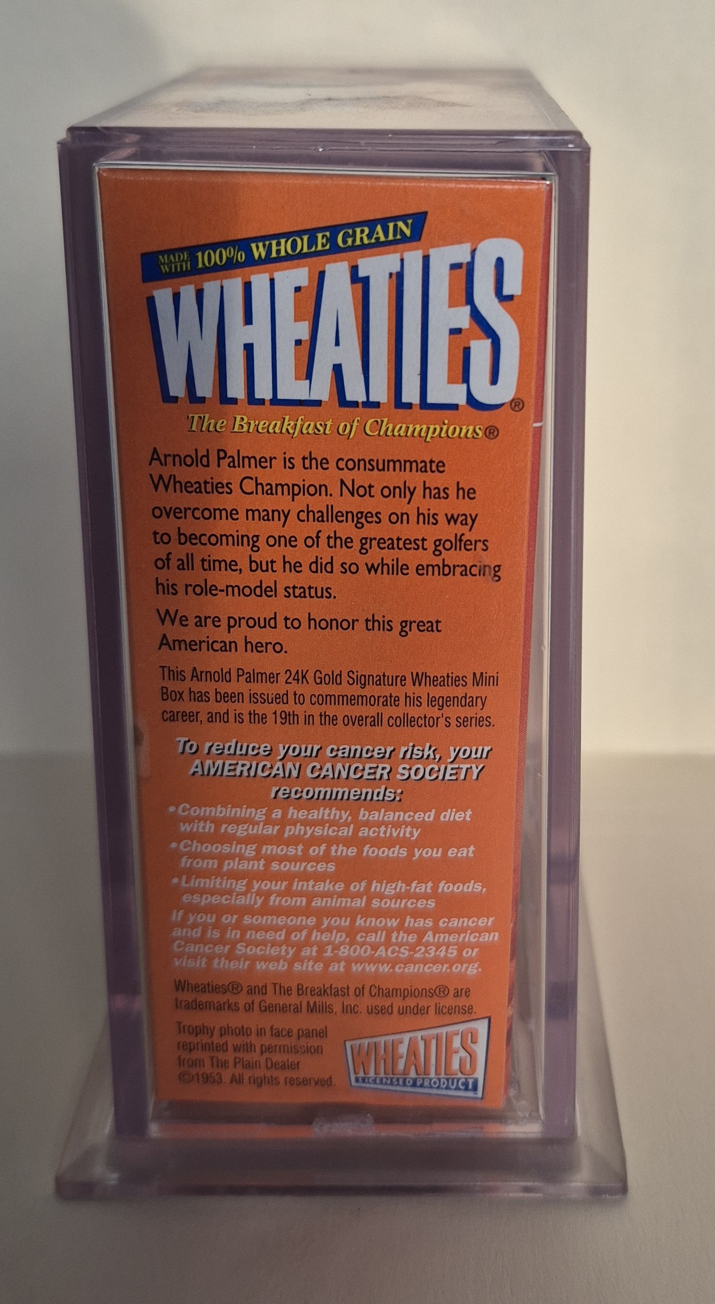 Wheaties Cereal Box- Arnold Palmer - photo 3