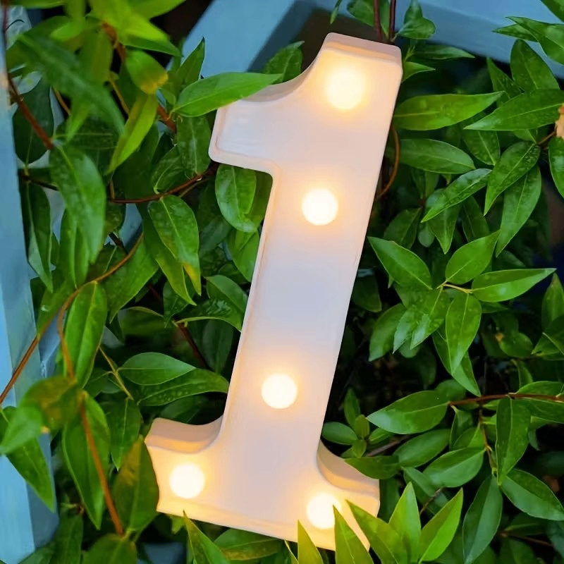 Luxurious LED Letter Lights with Glowing Numbers - photo 5