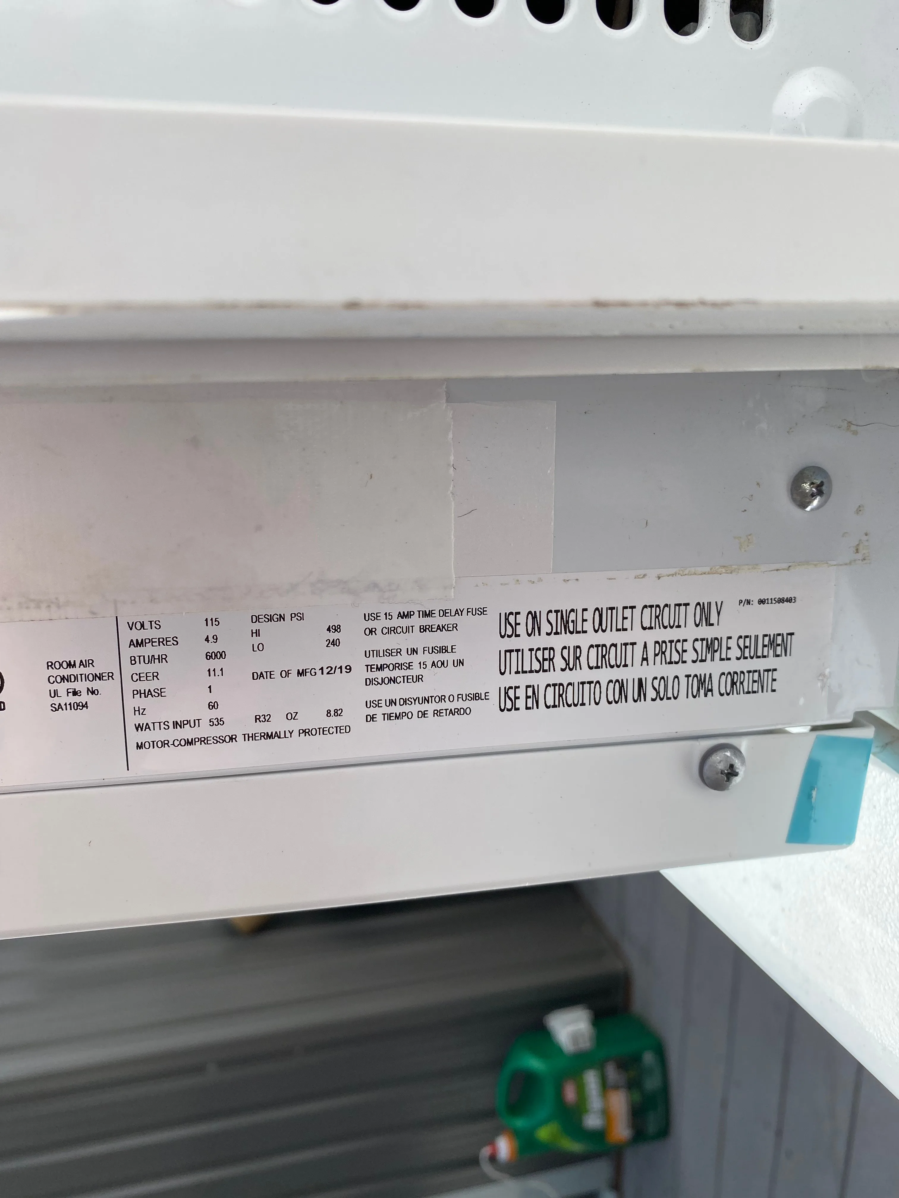 GE Air conditioner -w- remote image indicator(2)