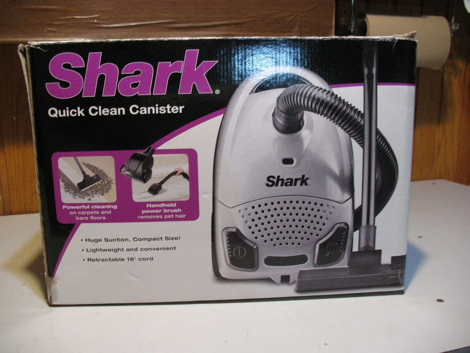 SHARK Quick Clean Canister Vacuum Cleaner, LIKE NEW