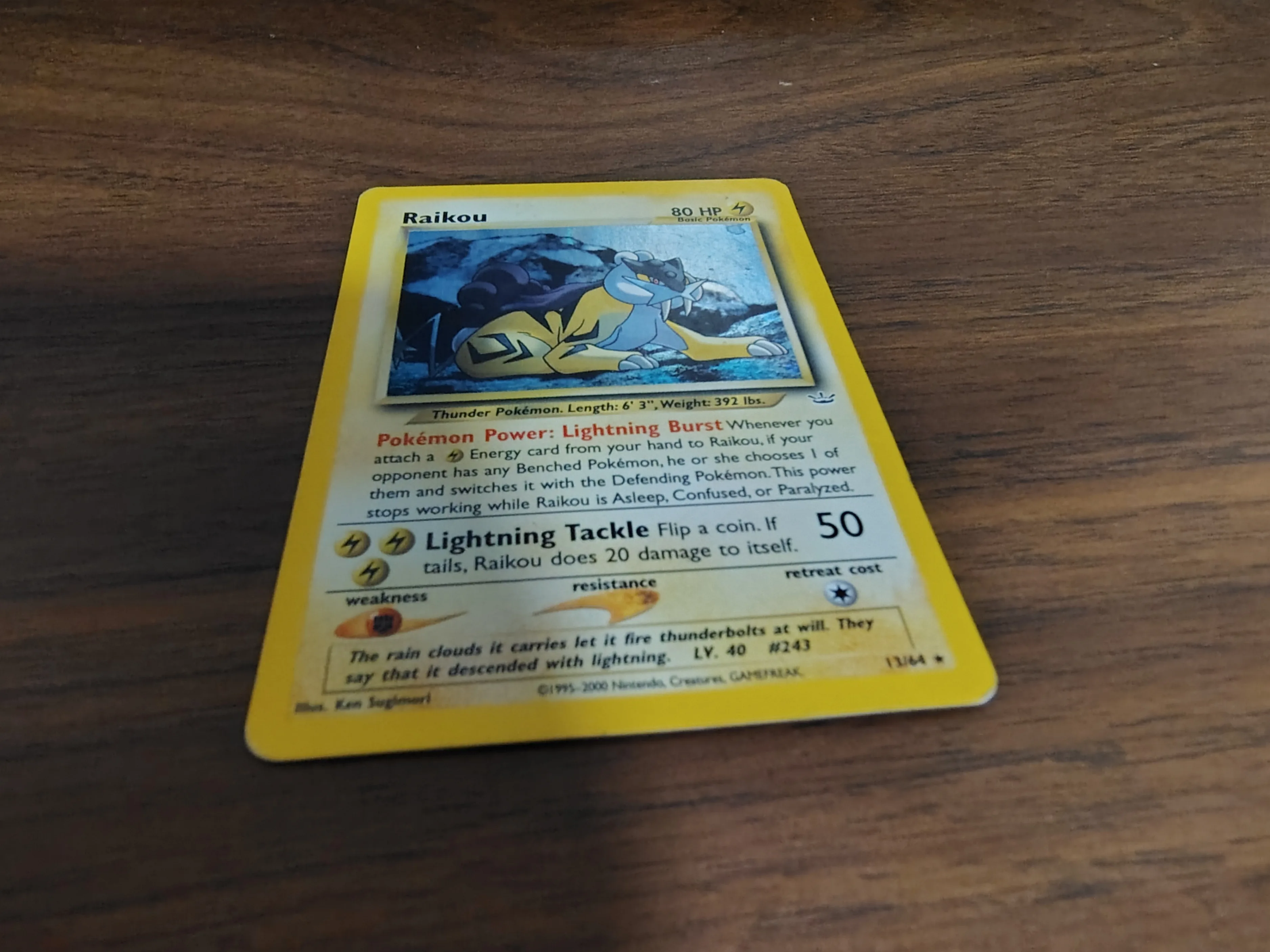 Raikou - Pokemon Card Holo - Neo Revelation image indicator(2)