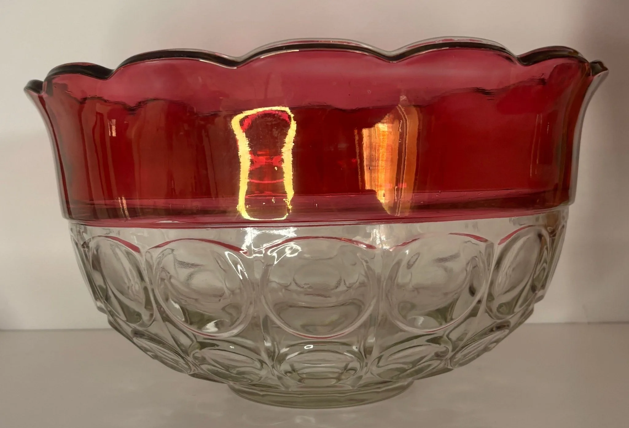 Indiana Glass Ruby Red Glass Punch Bowl Set image indicator(7)