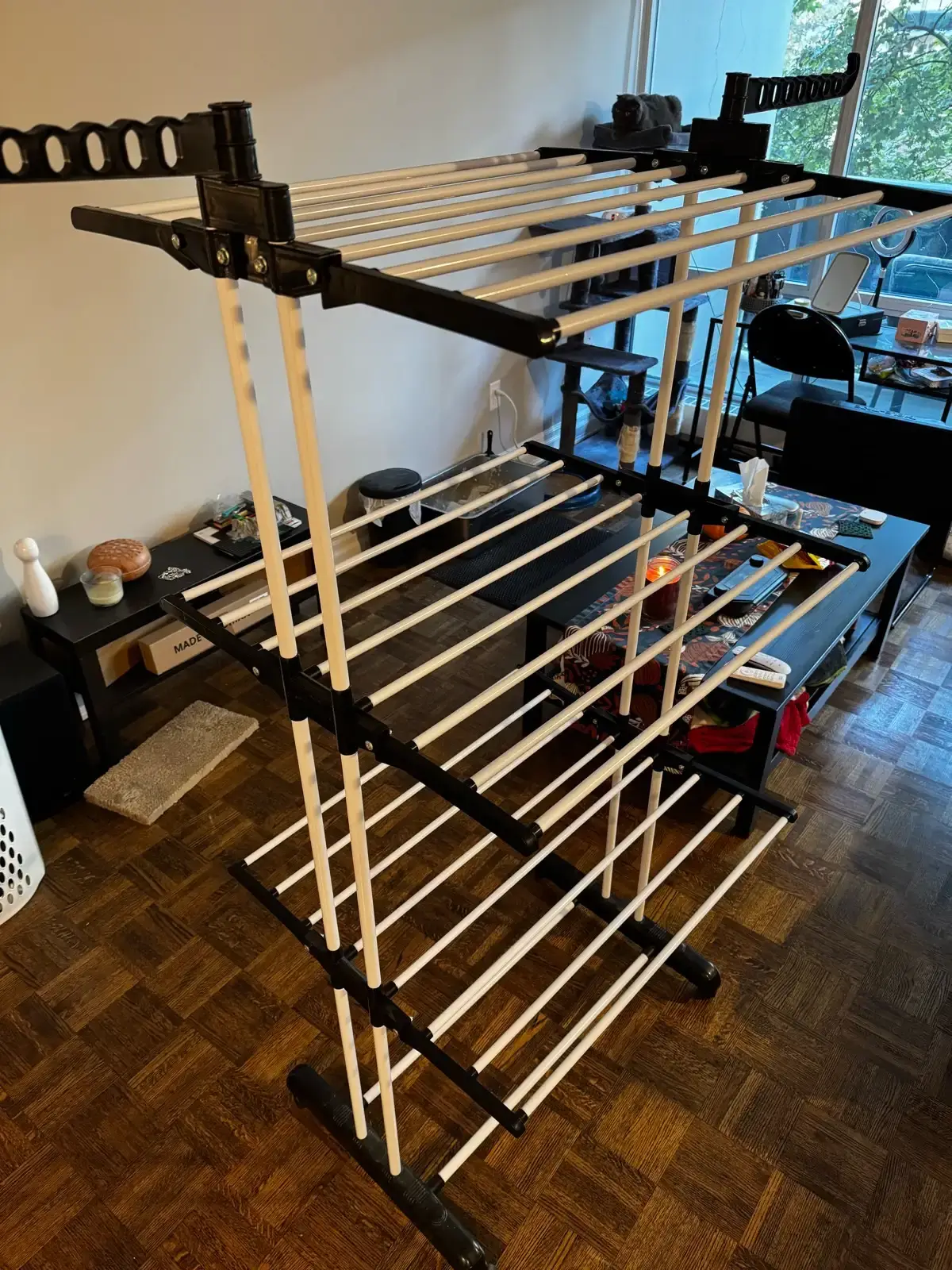 4-Tier Folding Clothes Drying Rack with Wheels