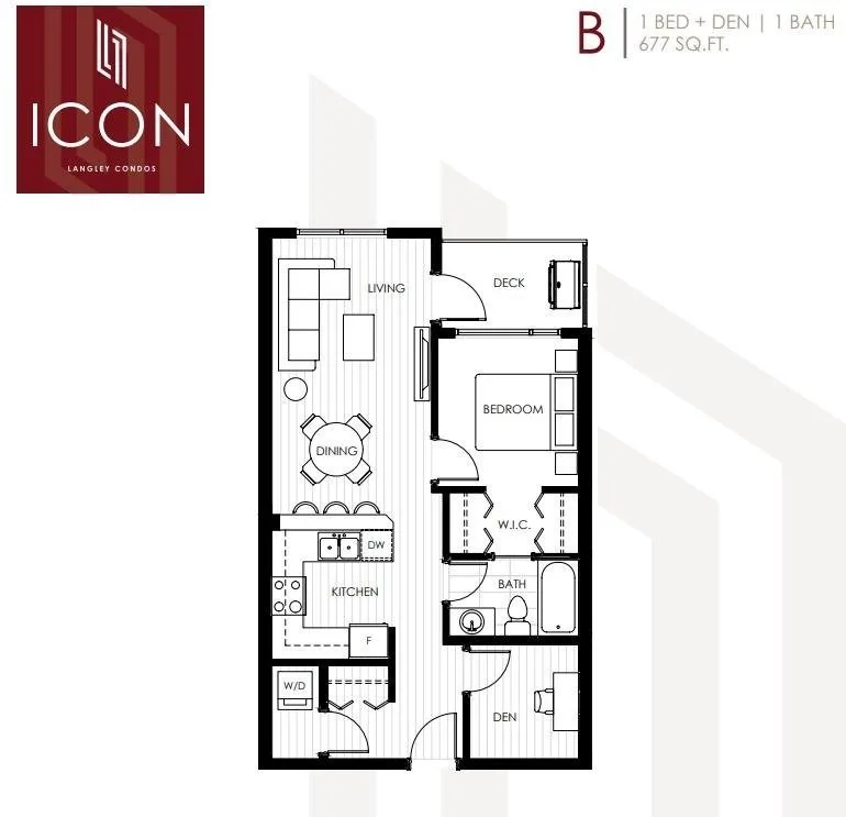 1 bed + den condo for rent