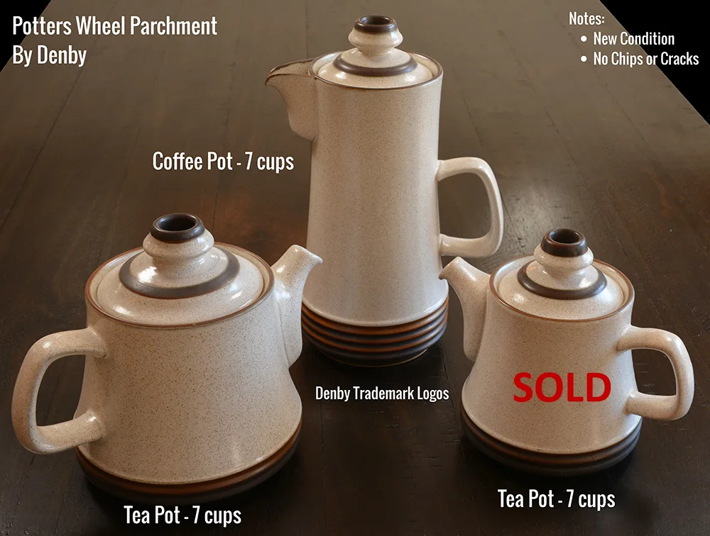 Denby - Potters Wheel Parchment - Coffee Pot | Tea Pots