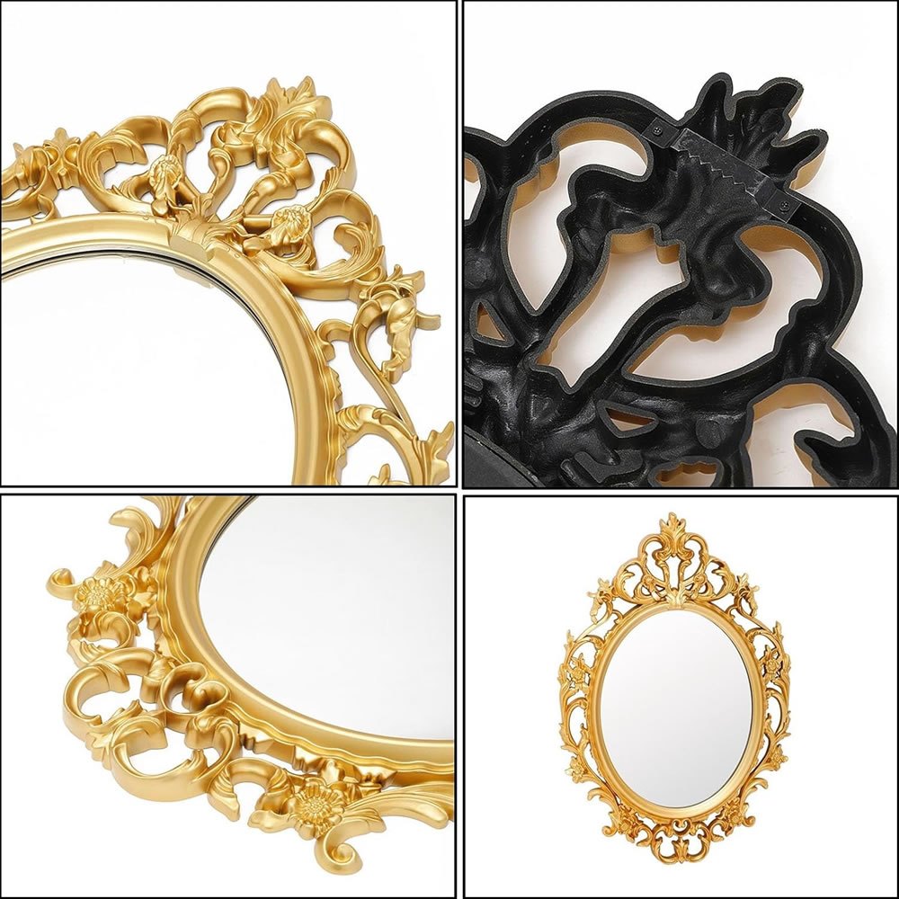 European Style Wall Oval Wall Picture Frame, Gold - photo 3