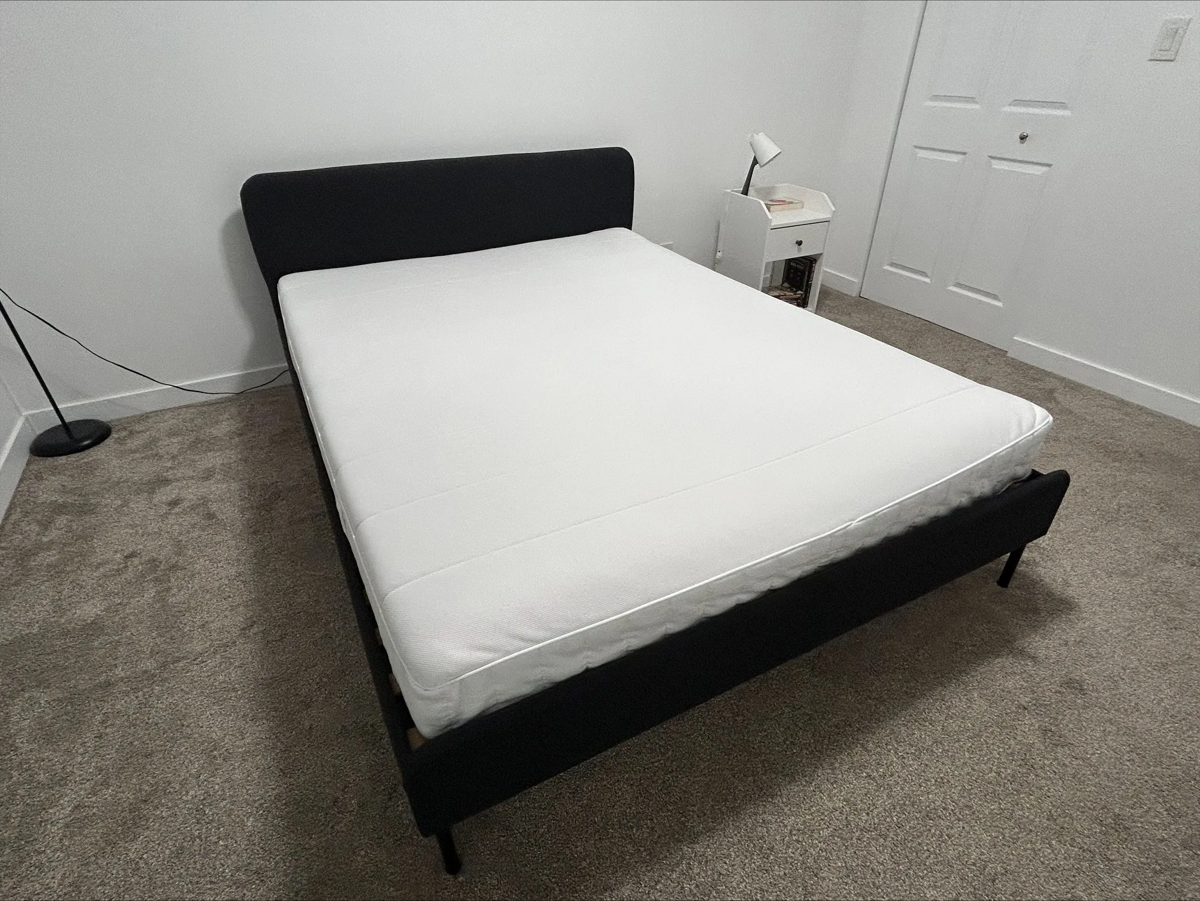 Upholstered Bed Frame & Mattress