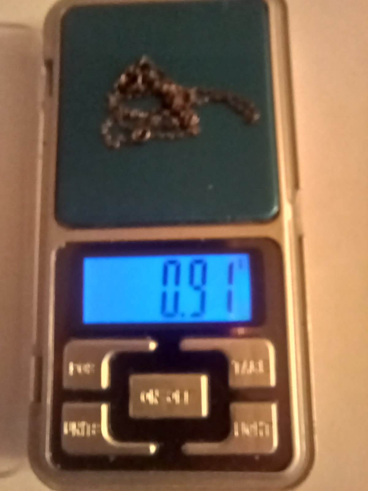 Silver 925 Necklace 15" Chain 0.91 Grams - photo 2