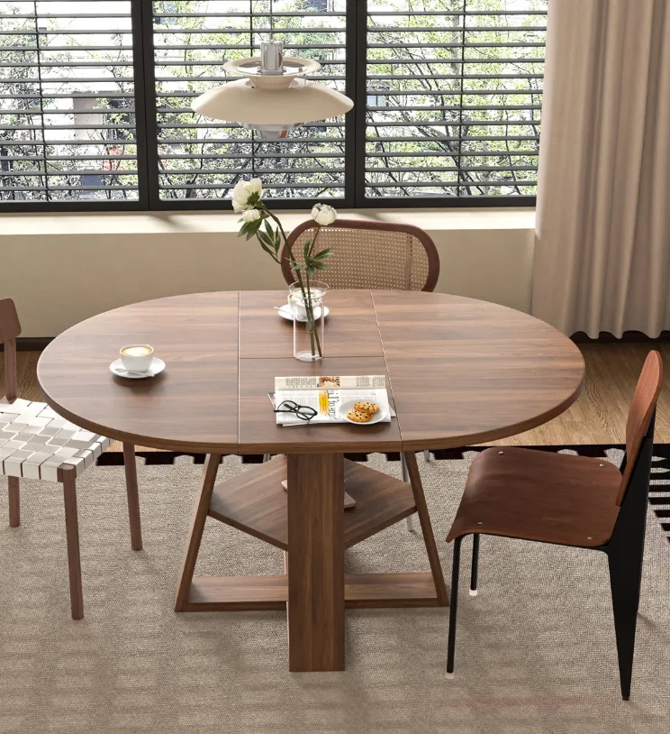 Latitude Run® Extendable Dining Table For 4-6 People