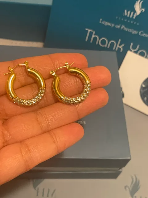 14k Gold Plated Lustre Luxe Hoops